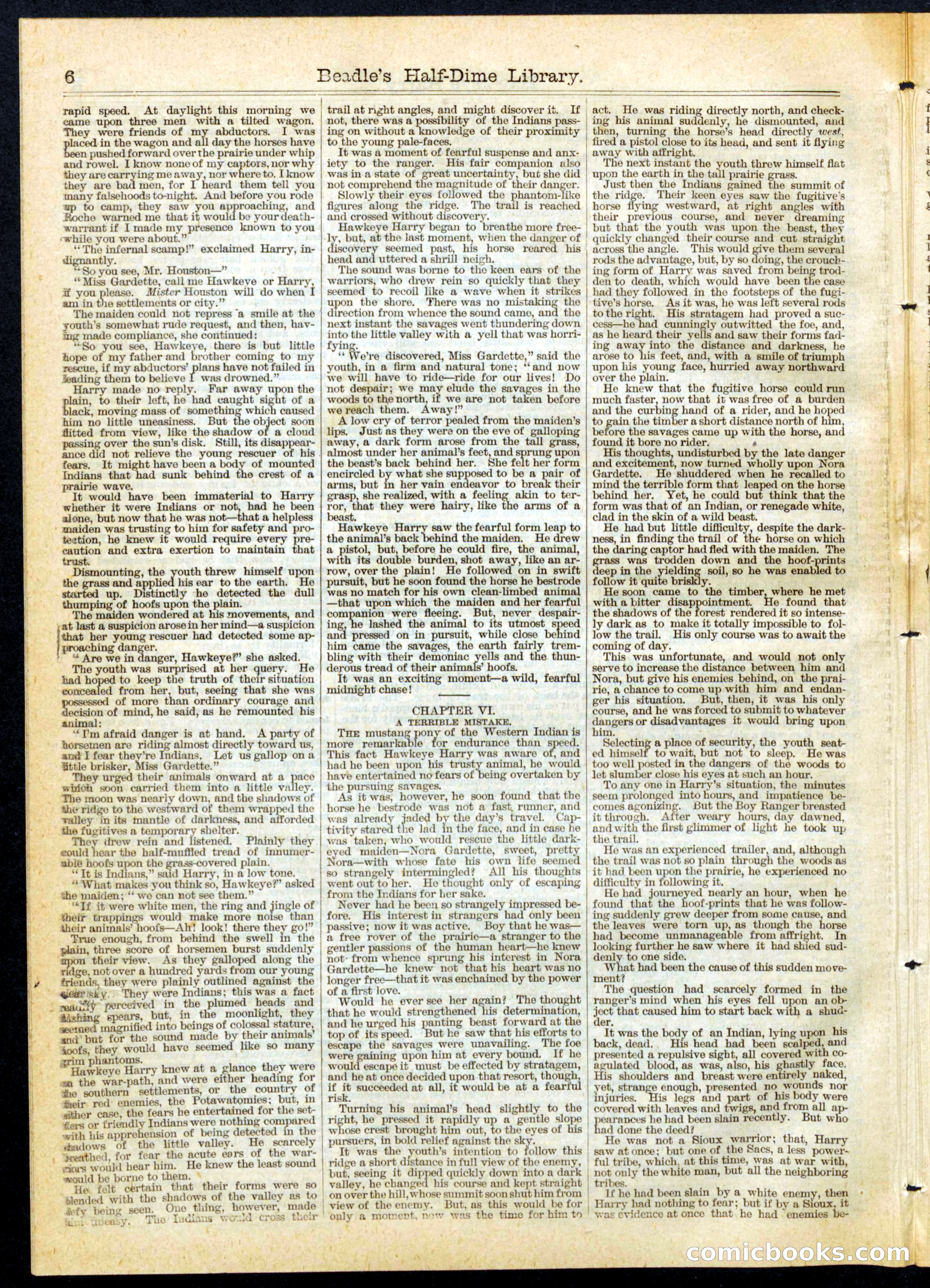 Beadle's Half Dime Library No. 74 — page 6 of 16