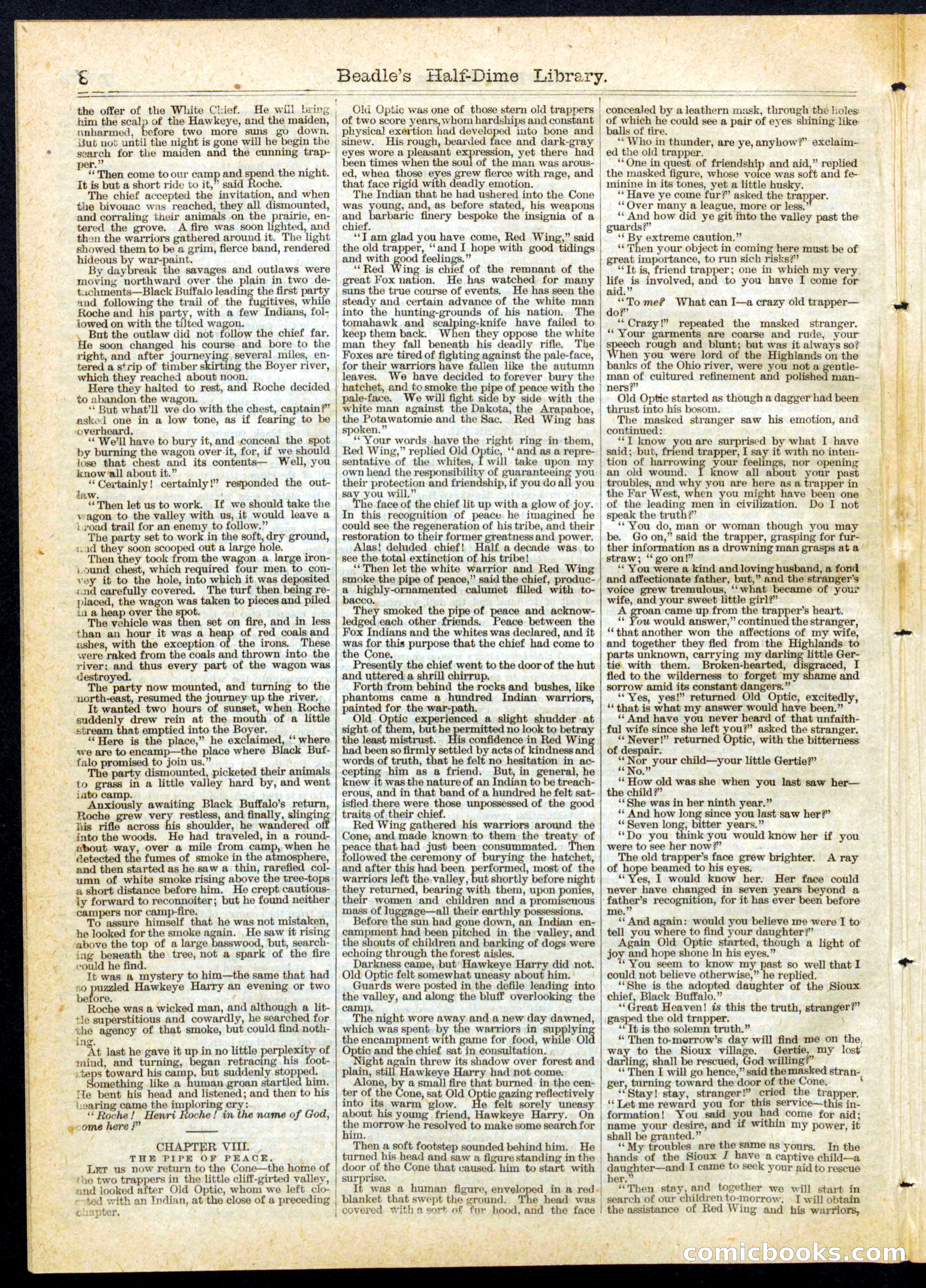 Beadle's Half Dime Library No. 74 — page 8 of 16
