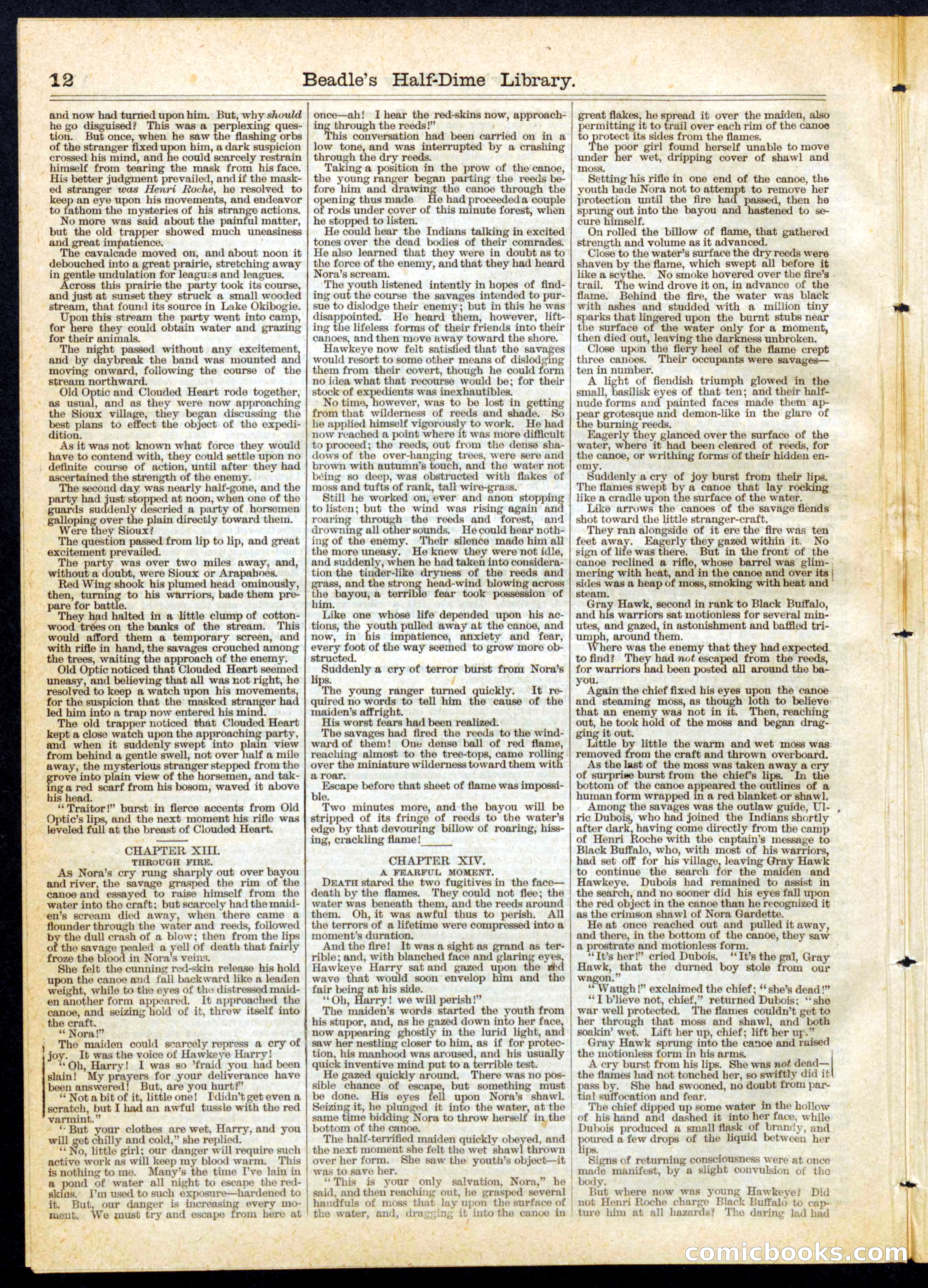 Beadle's Half Dime Library No. 74 — page 12 of 16