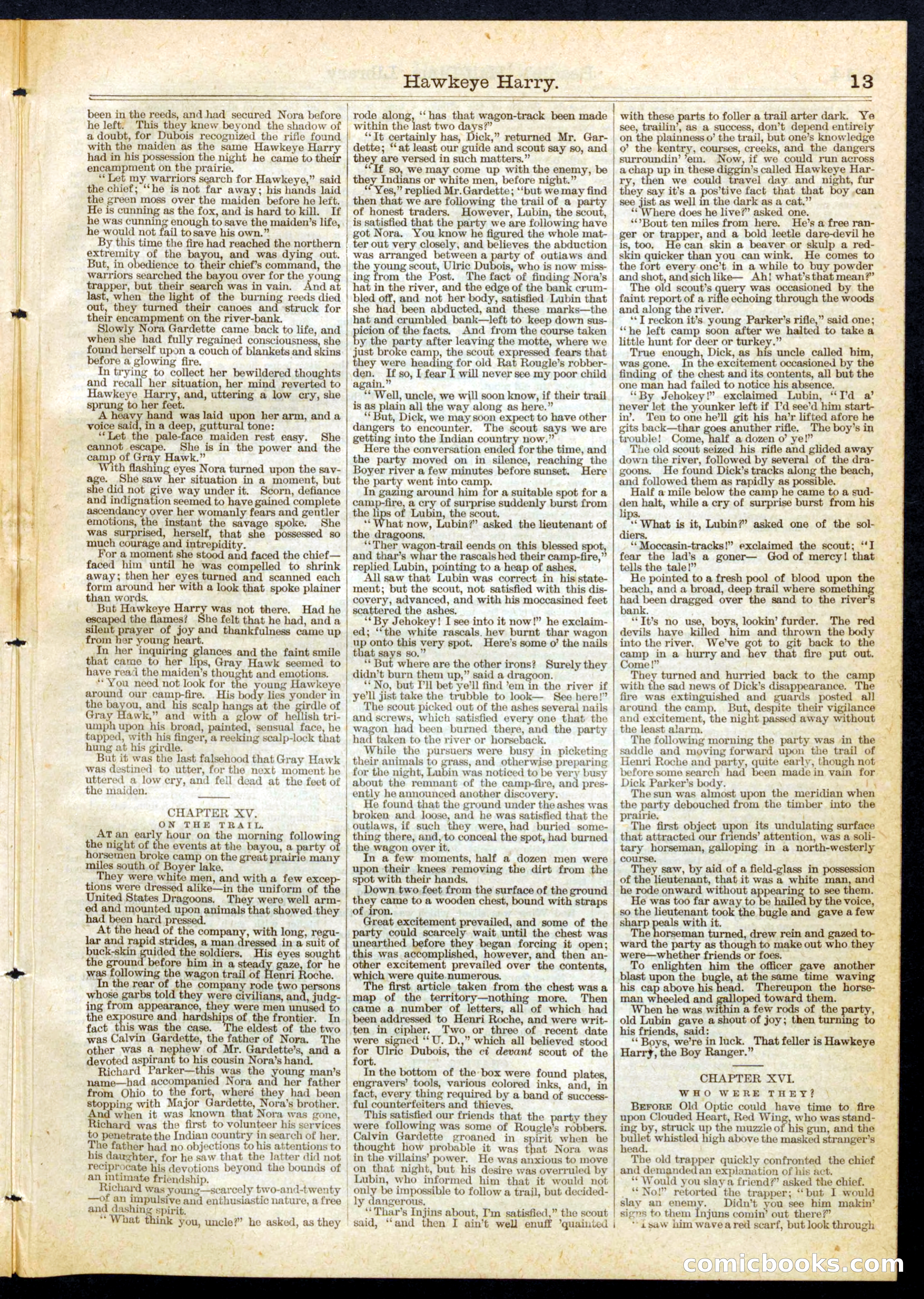 Beadle's Half Dime Library No. 74 — page 13 of 16