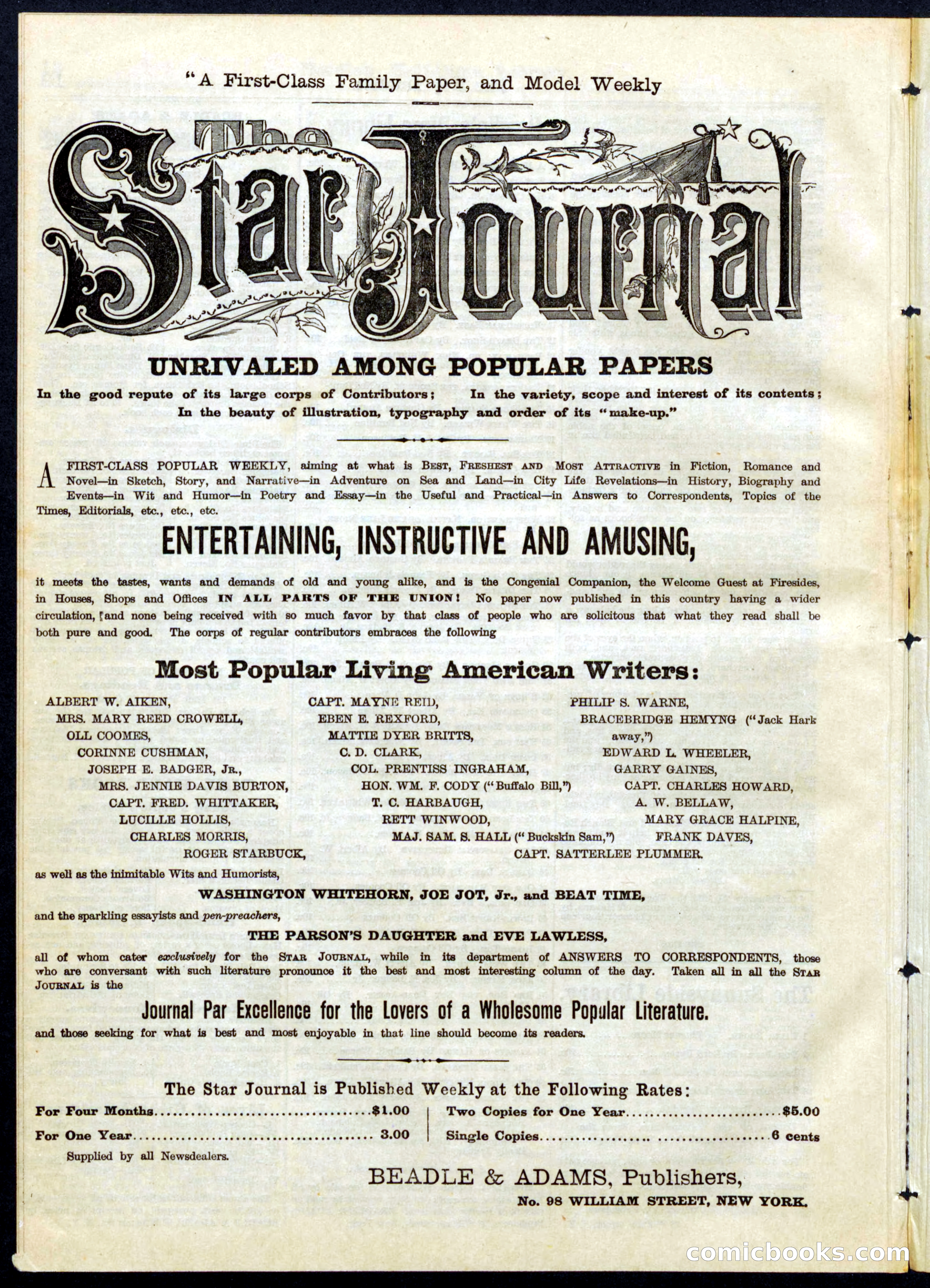 Beadle's Half Dime Library, No. 75 — page 14 of 16