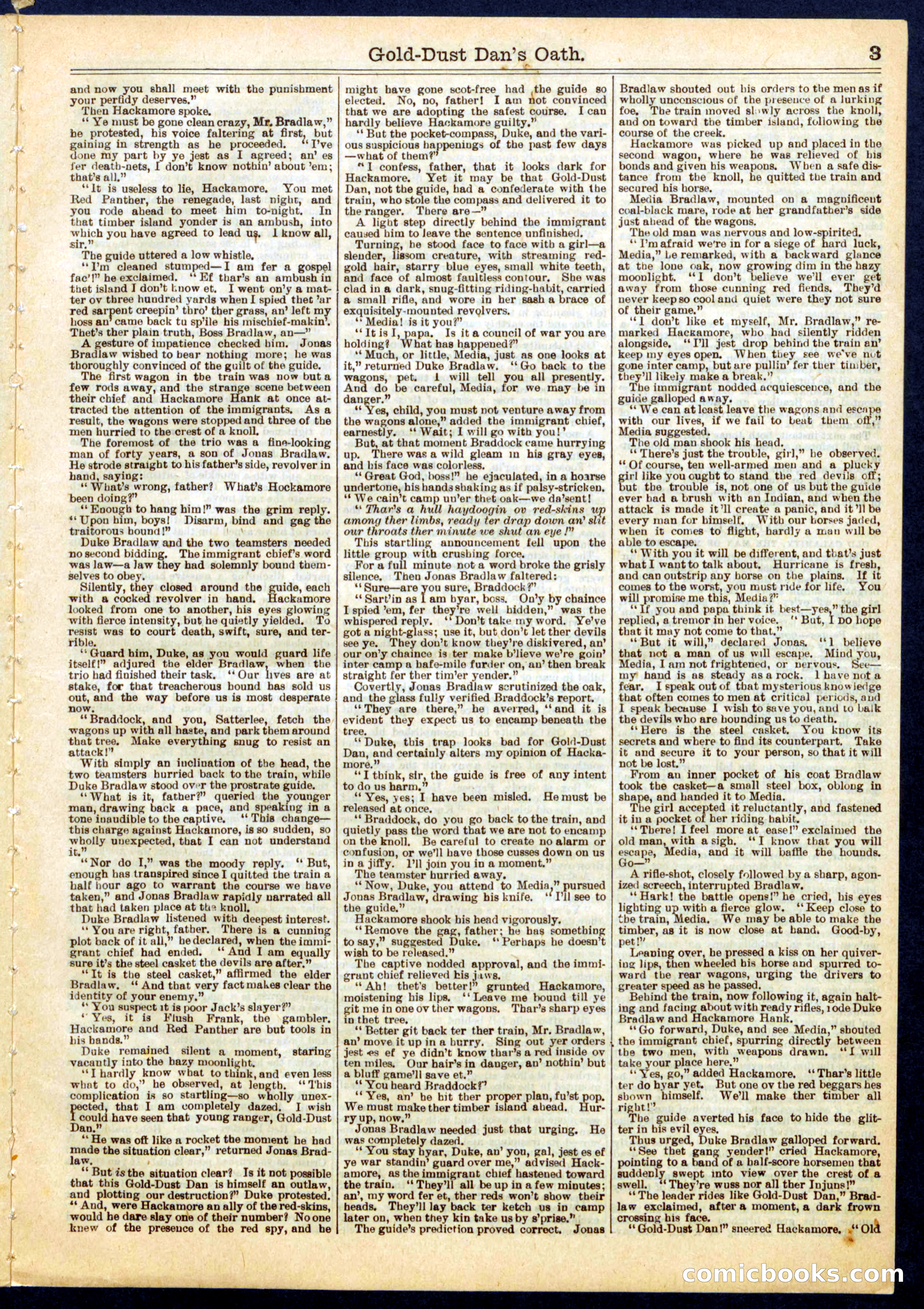Beadle's Half Dime Library No. 755 — page 3 of 16
