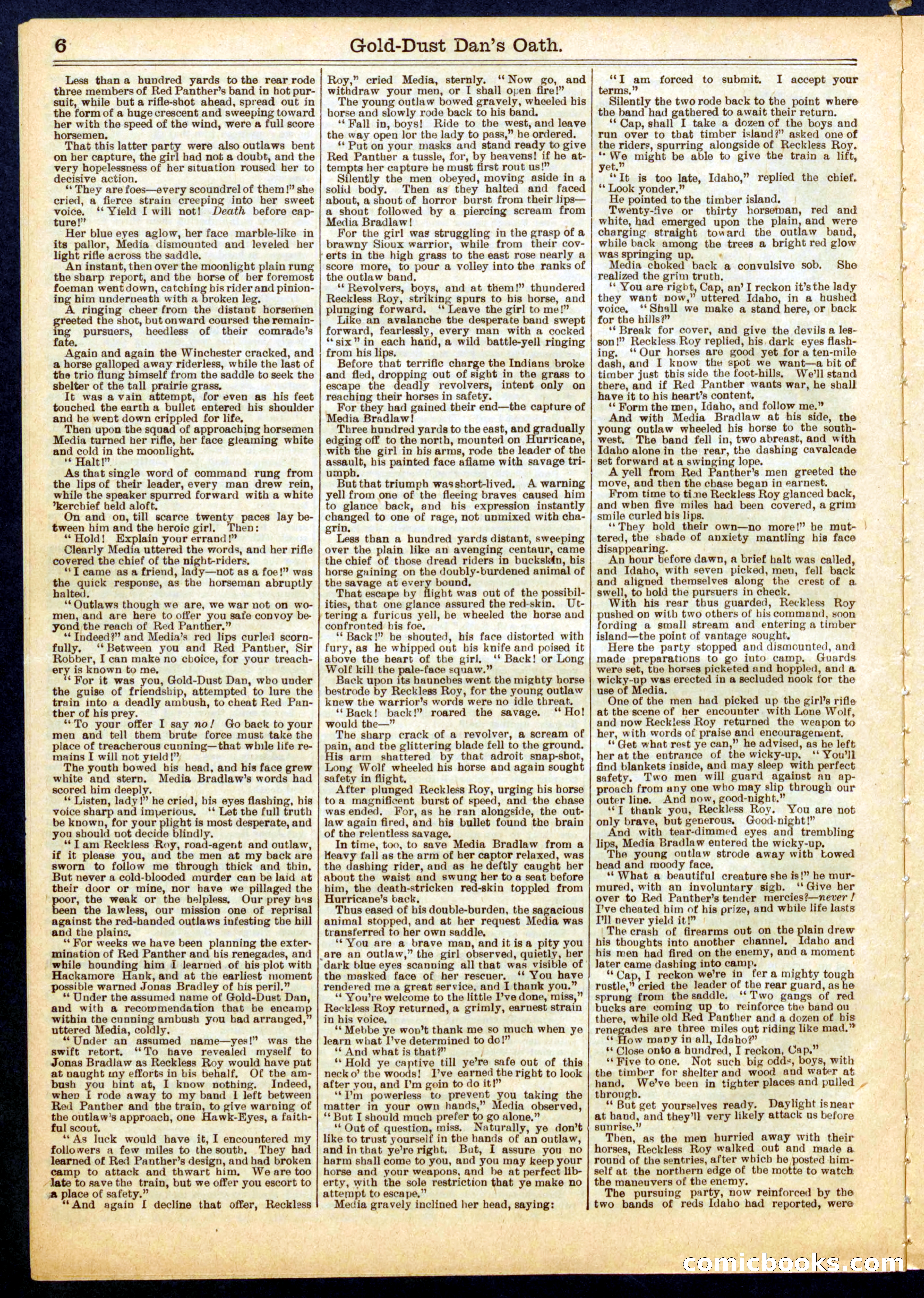 Beadle's Half Dime Library No. 755 — page 6 of 16