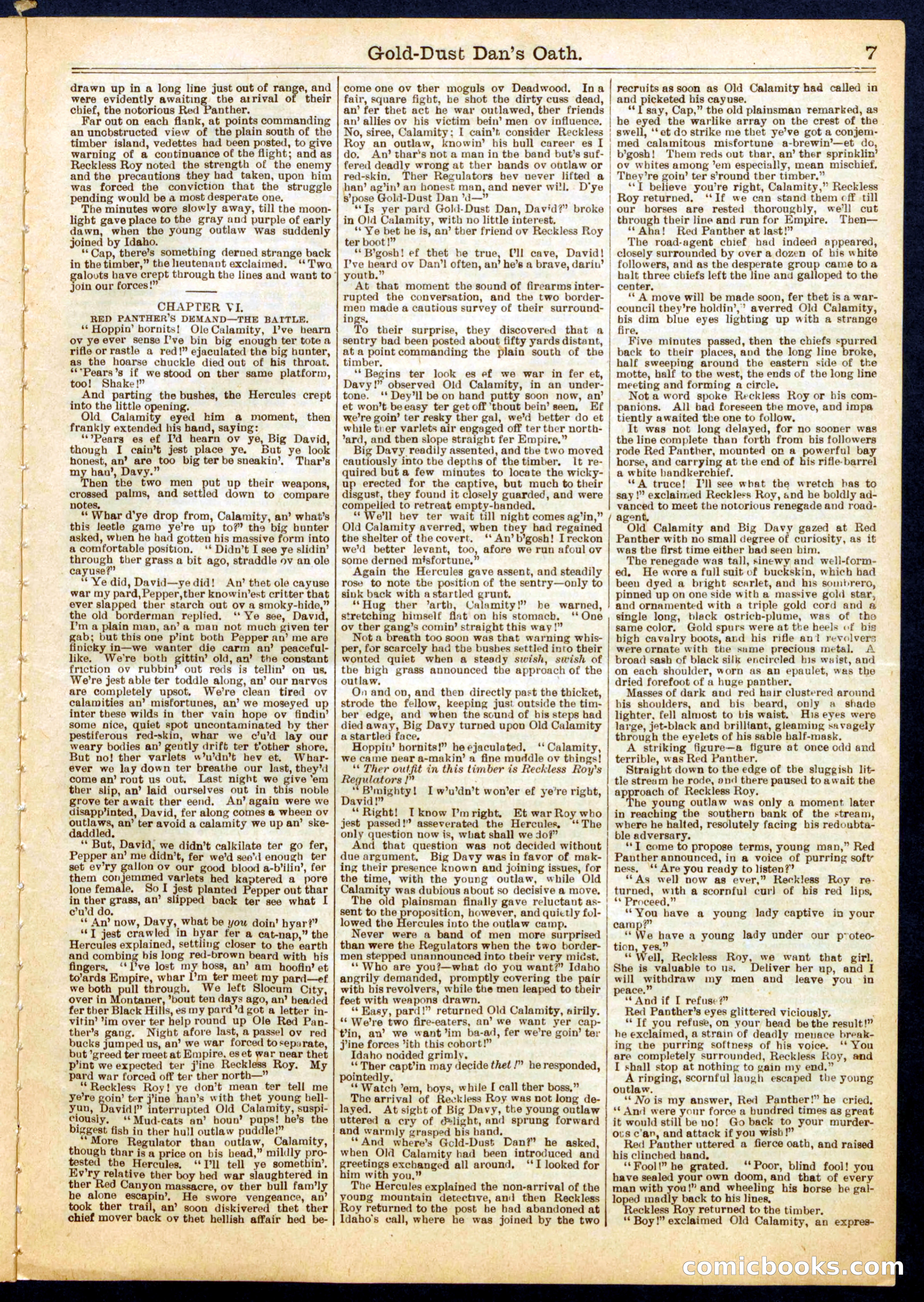 Beadle's Half Dime Library No. 755 — page 7 of 16