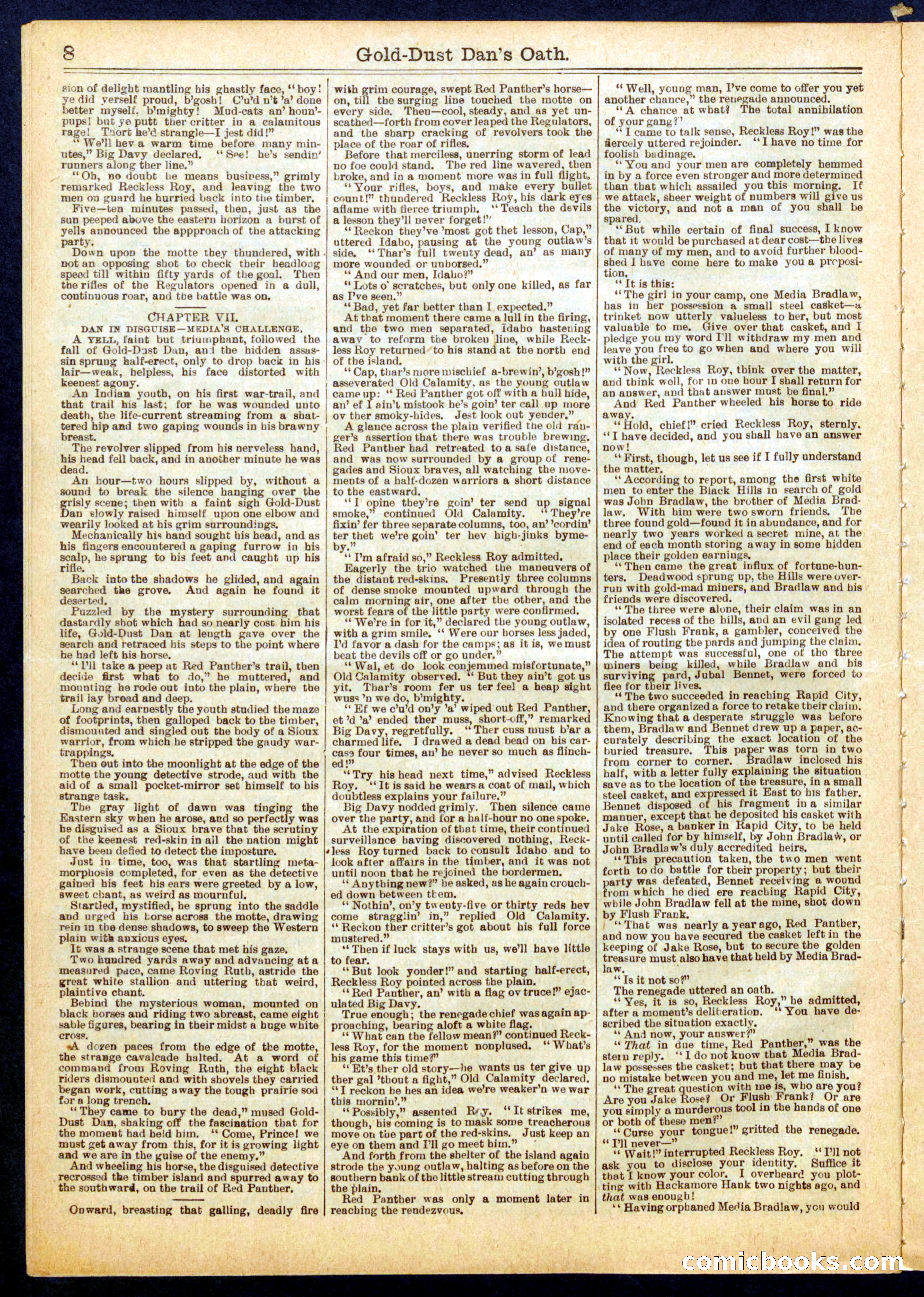 Beadle's Half Dime Library No. 755 — page 8 of 16