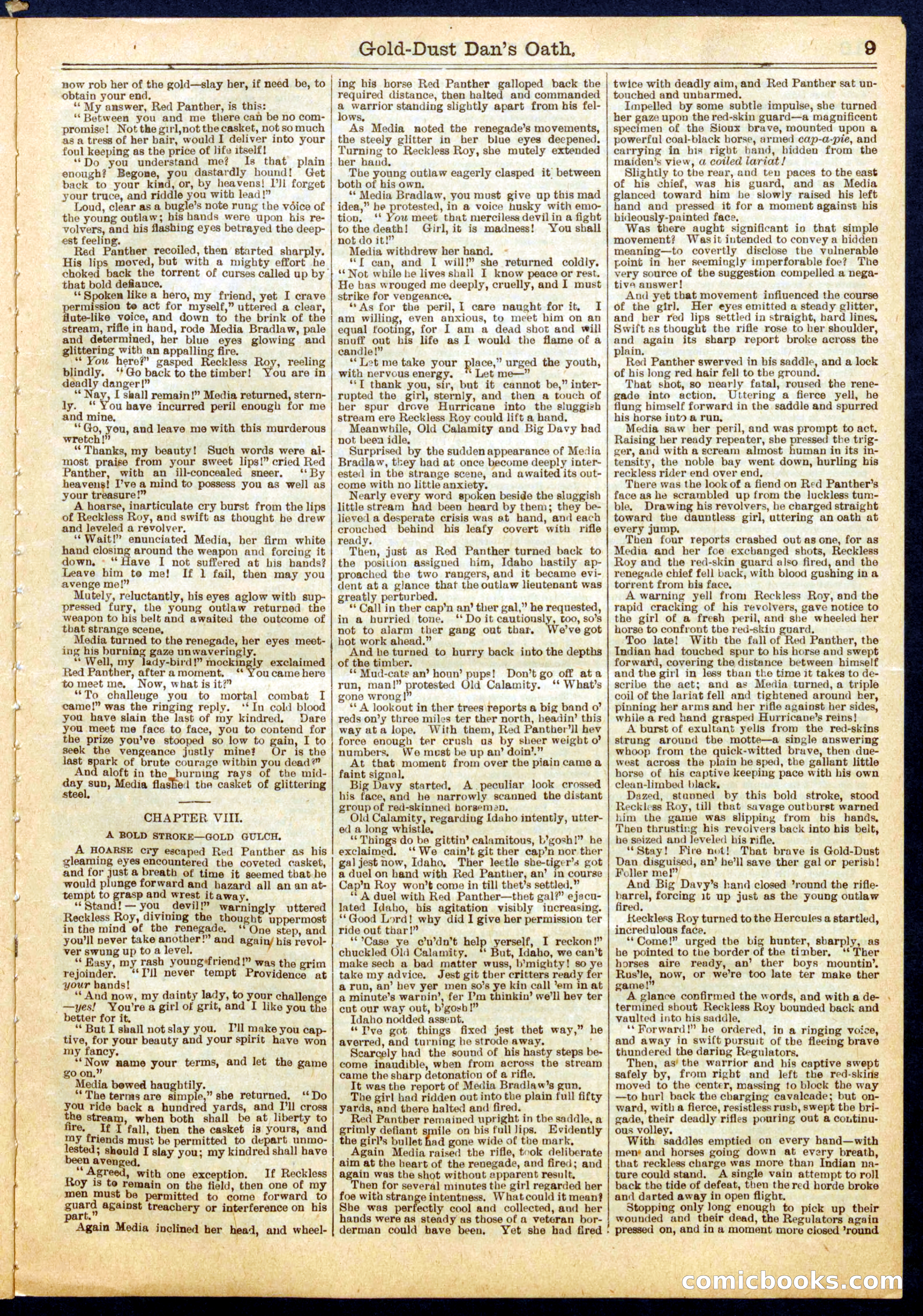 Beadle's Half Dime Library No. 755 — page 9 of 16
