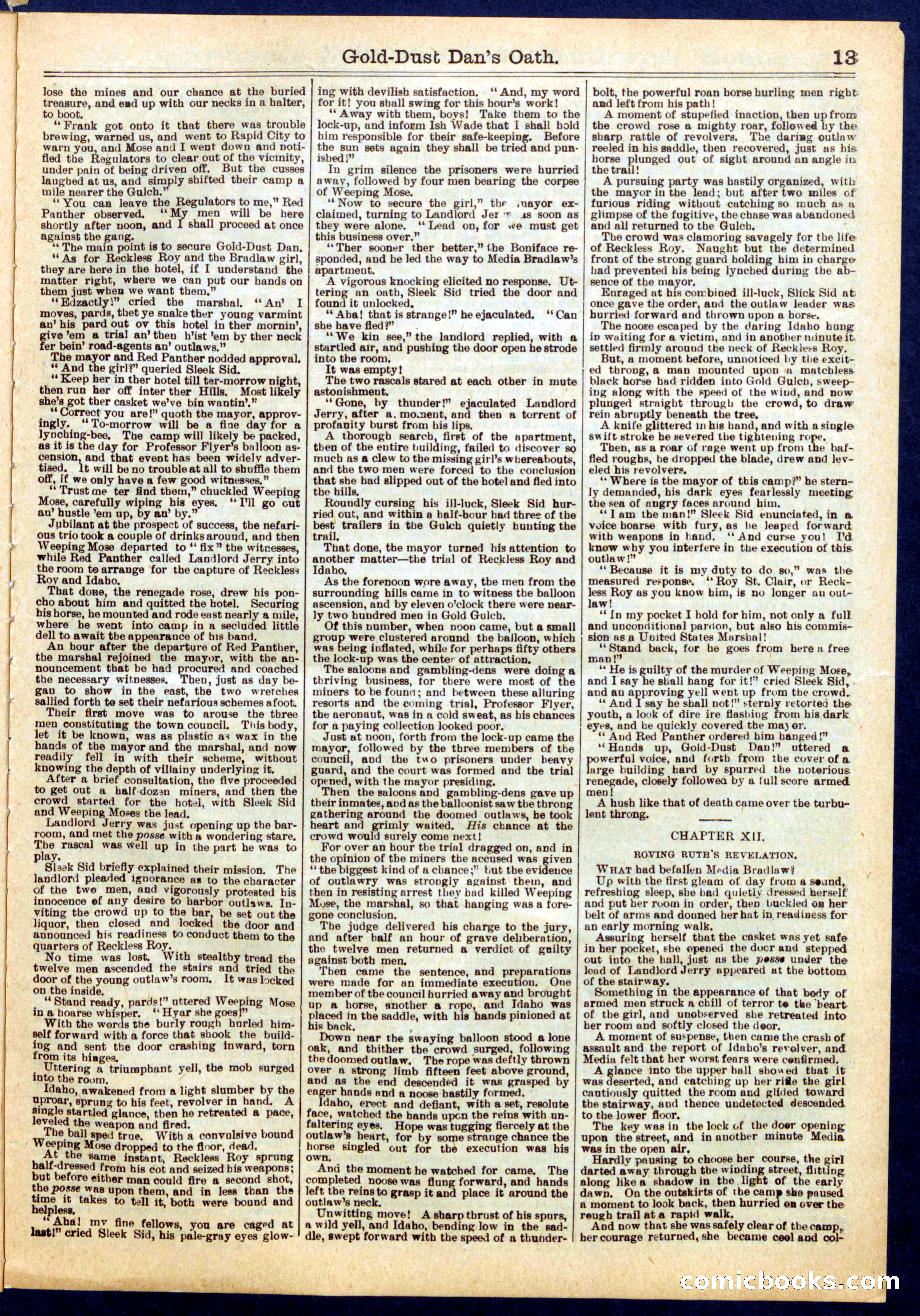 Beadle's Half Dime Library No. 755 — page 13 of 16
