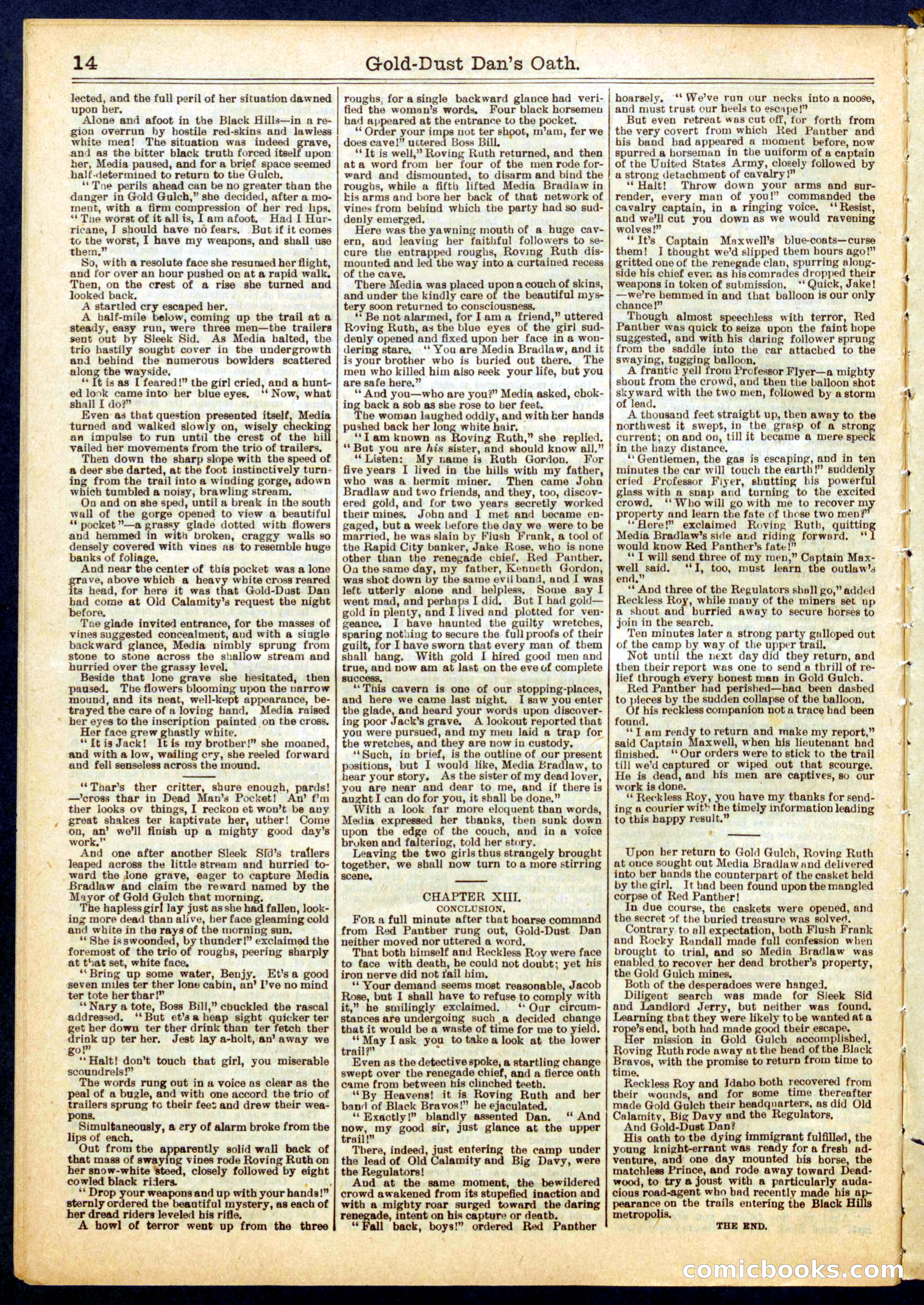 Beadle's Half Dime Library No. 755 — page 14 of 16