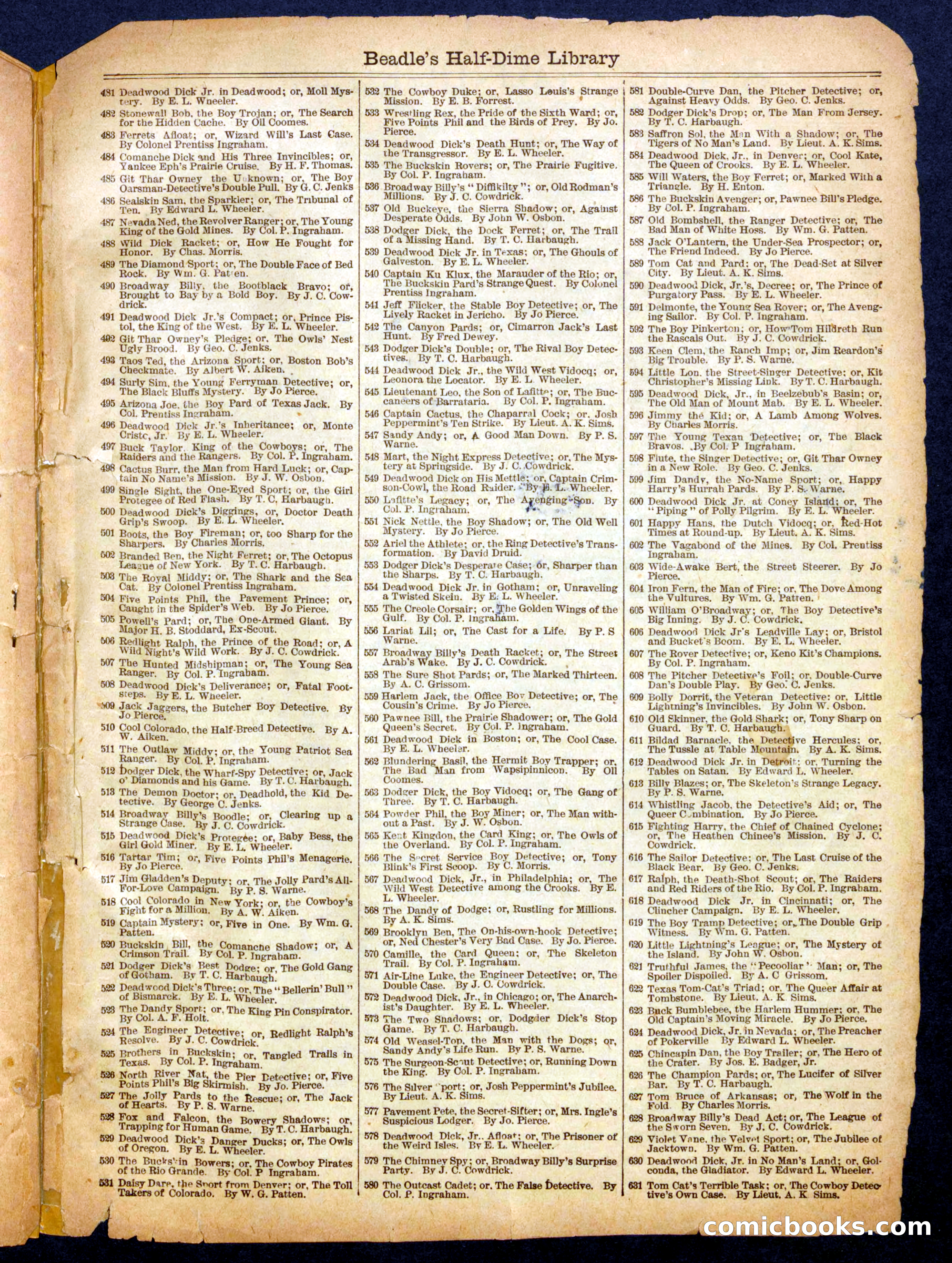 Beadle's Half Dime Library No. 759 — page 15 of 16