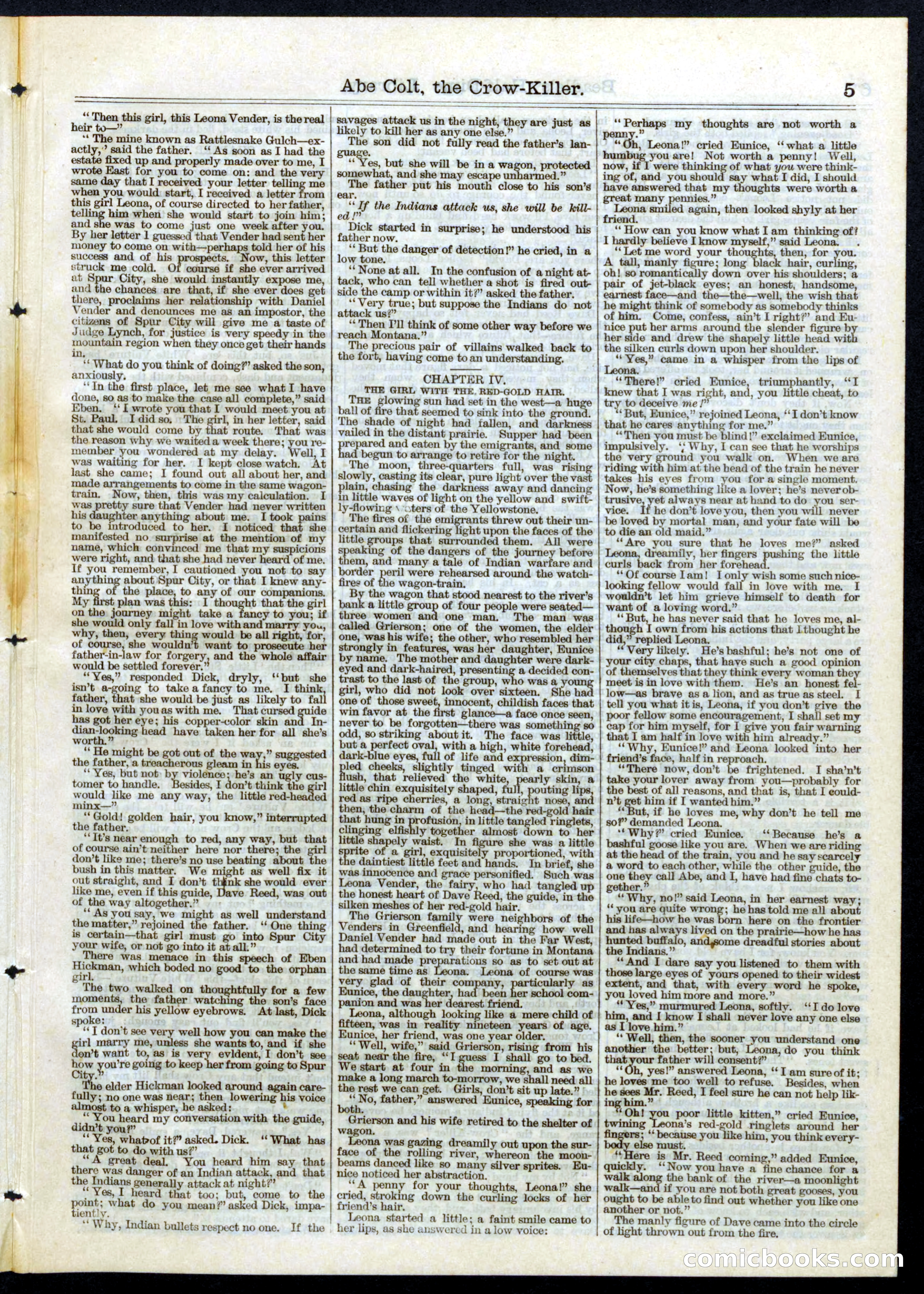 Beadle's Half Dime Library, No. 76 — page 5 of 16
