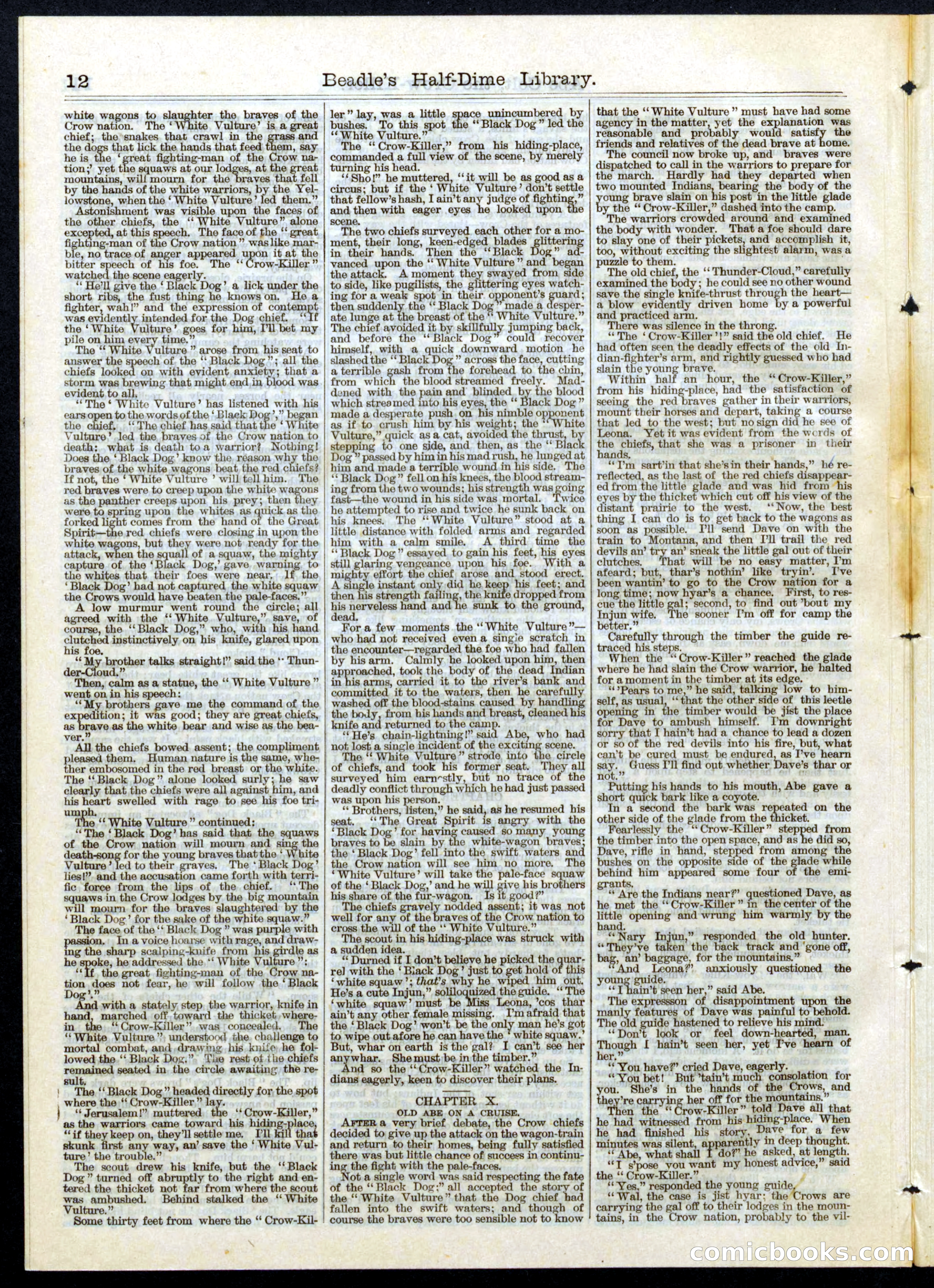 Beadle's Half Dime Library, No. 76 — page 12 of 16