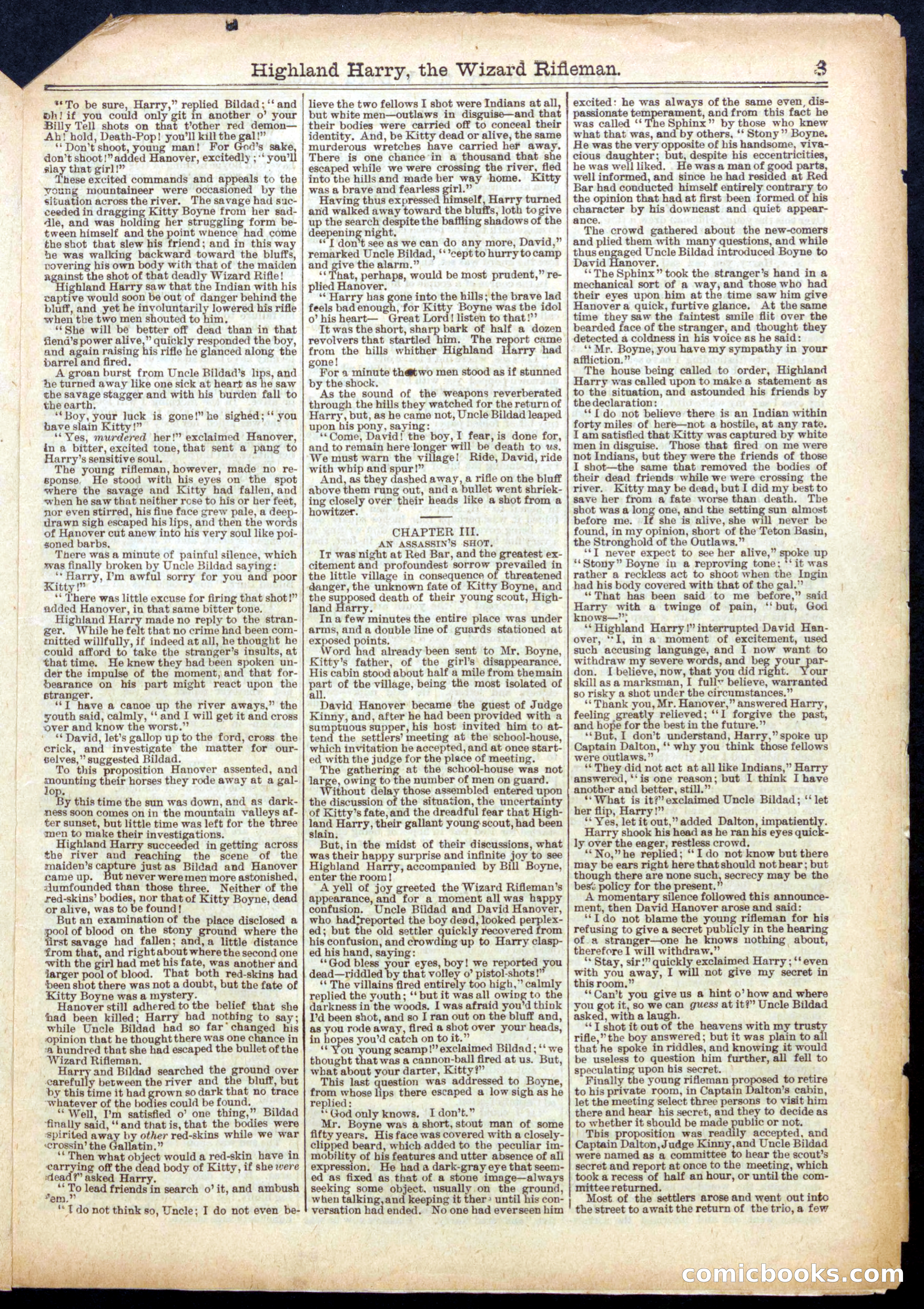 Beadle's Half Dime Library No. 778 — page 3 of 16