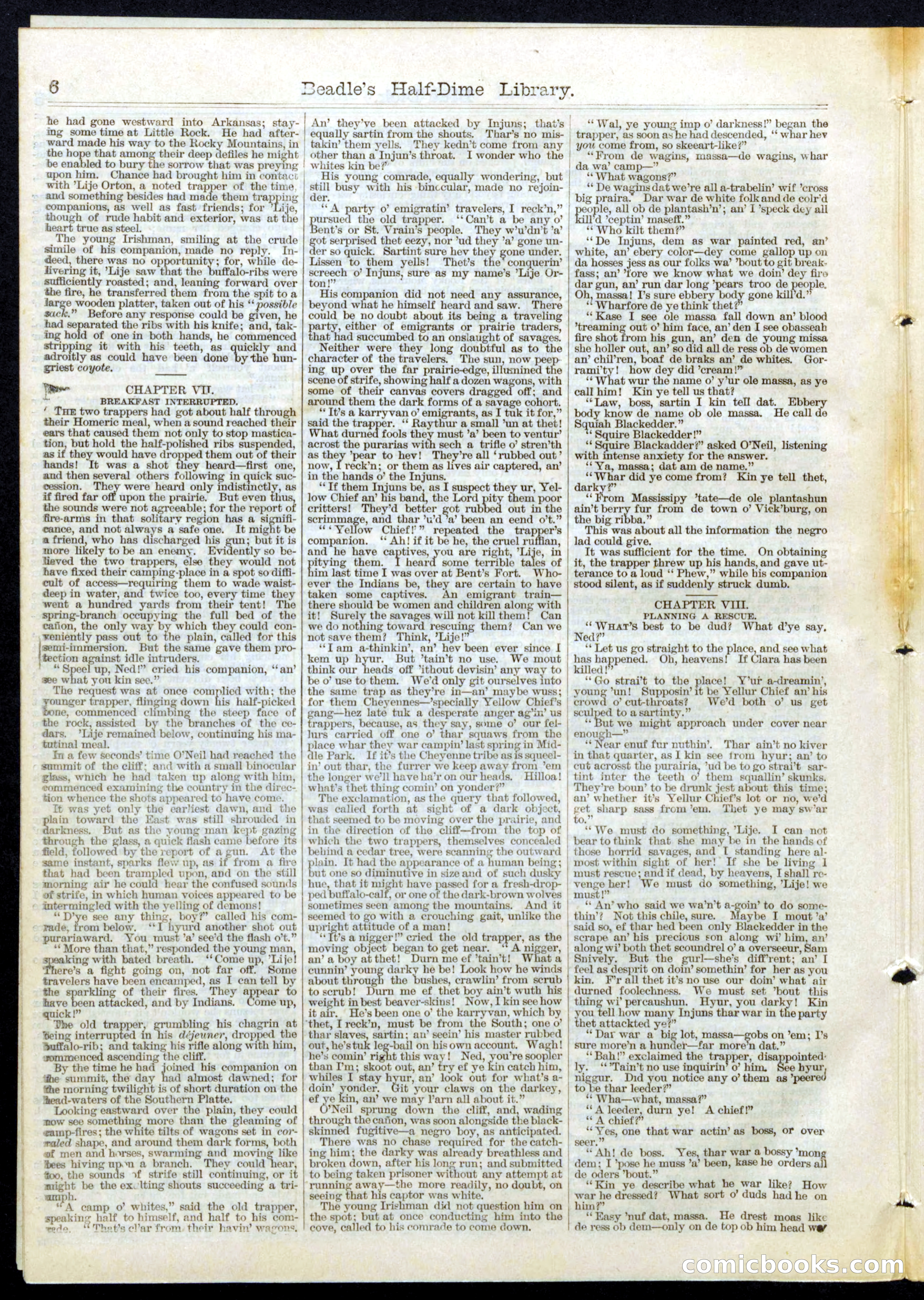 Beadle's Half Dime Library, Vol. III, No. 78 — page 6 of 16
