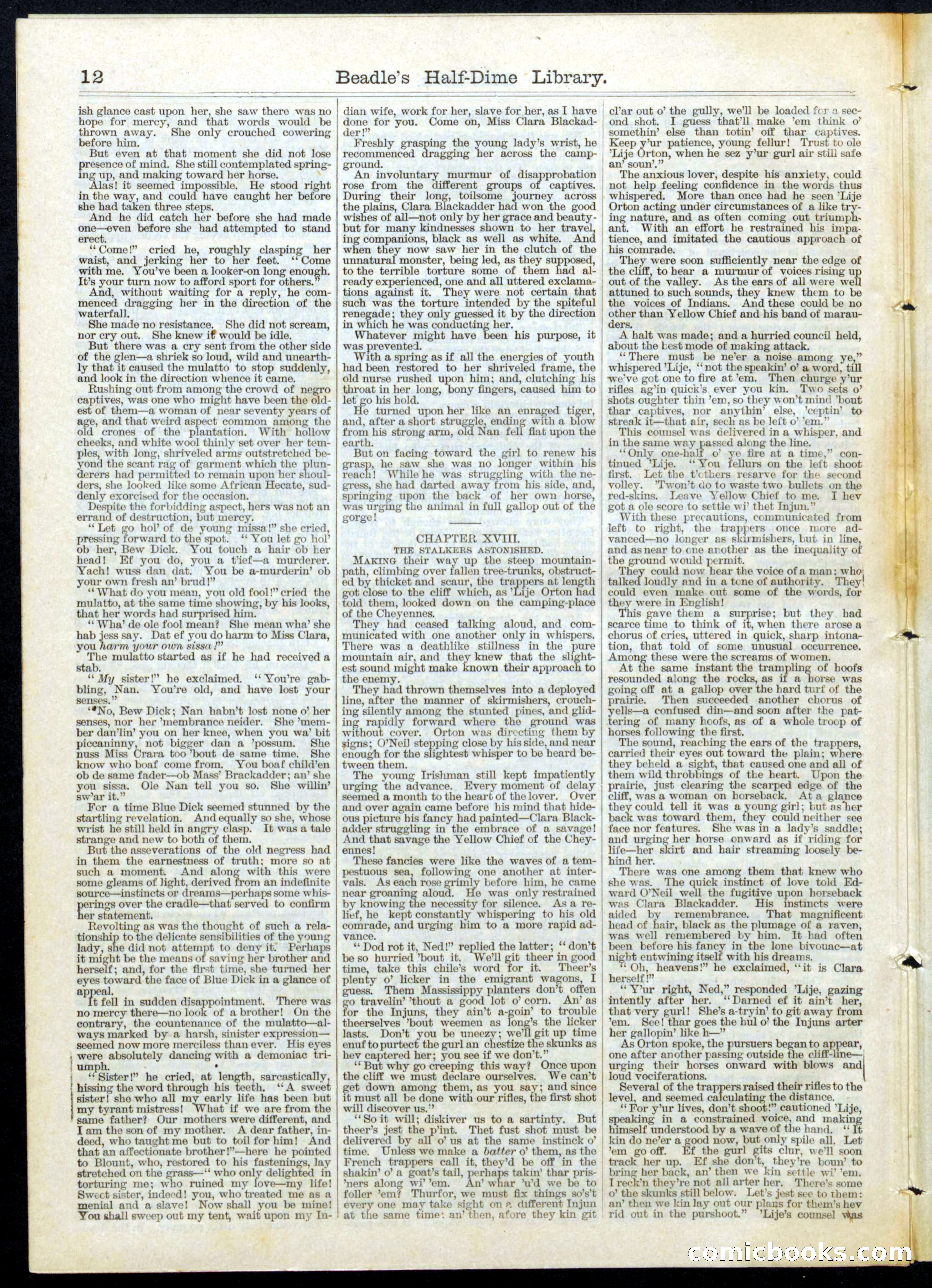 Beadle's Half Dime Library, Vol. III, No. 78 — page 12 of 16