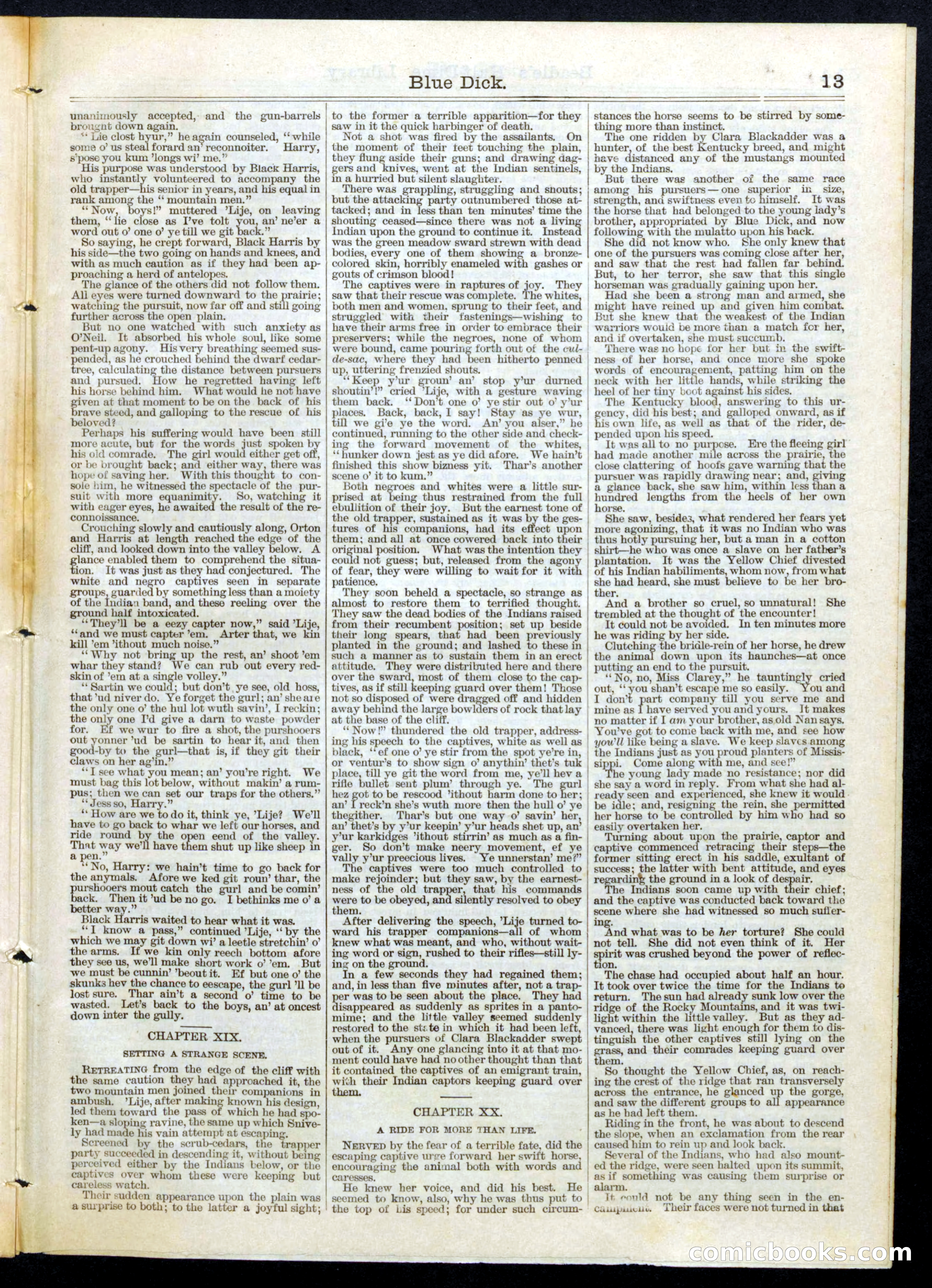 Beadle's Half Dime Library, Vol. III, No. 78 — page 13 of 16