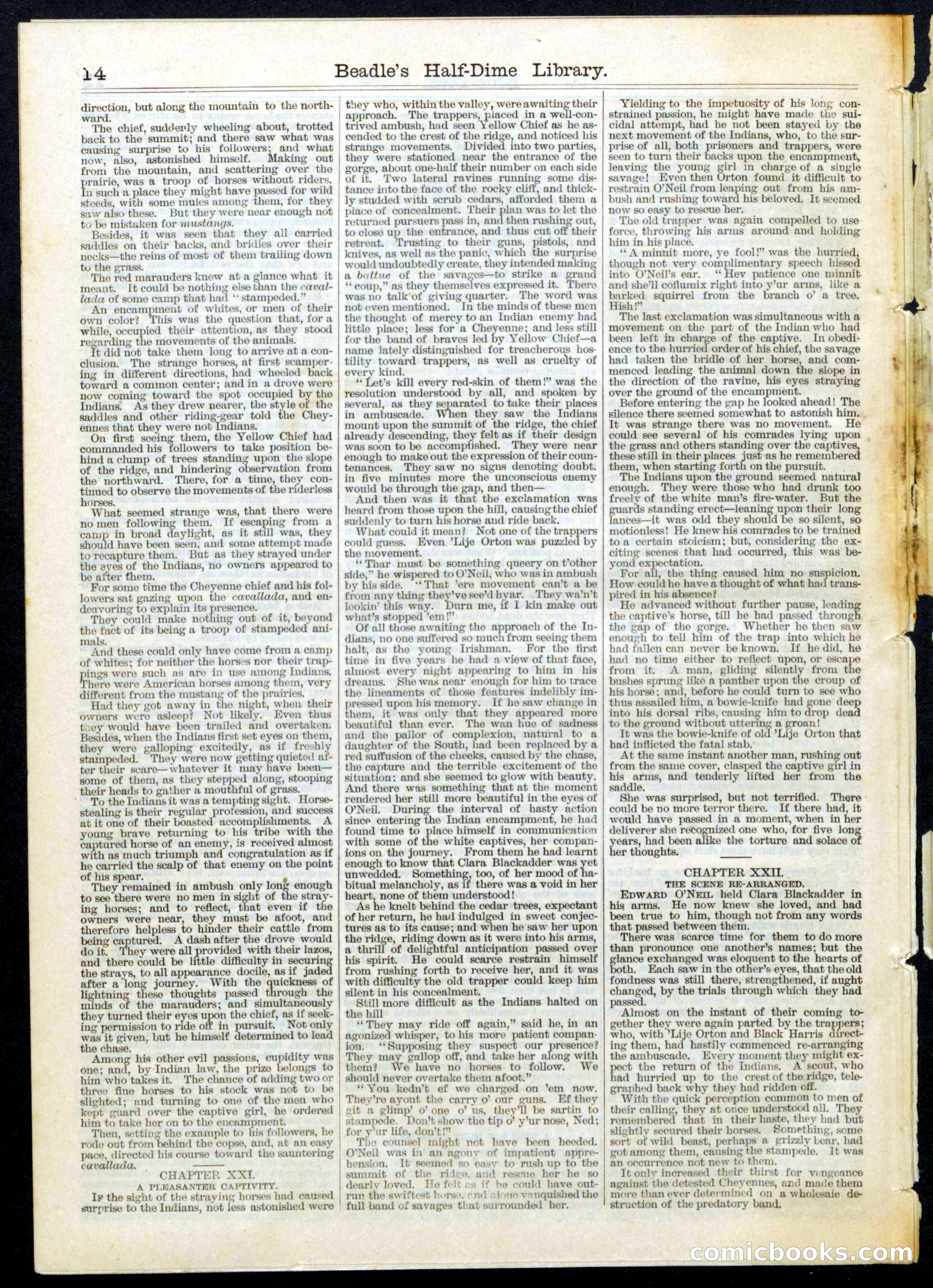 Beadle's Half Dime Library, Vol. III, No. 78 — page 14 of 16