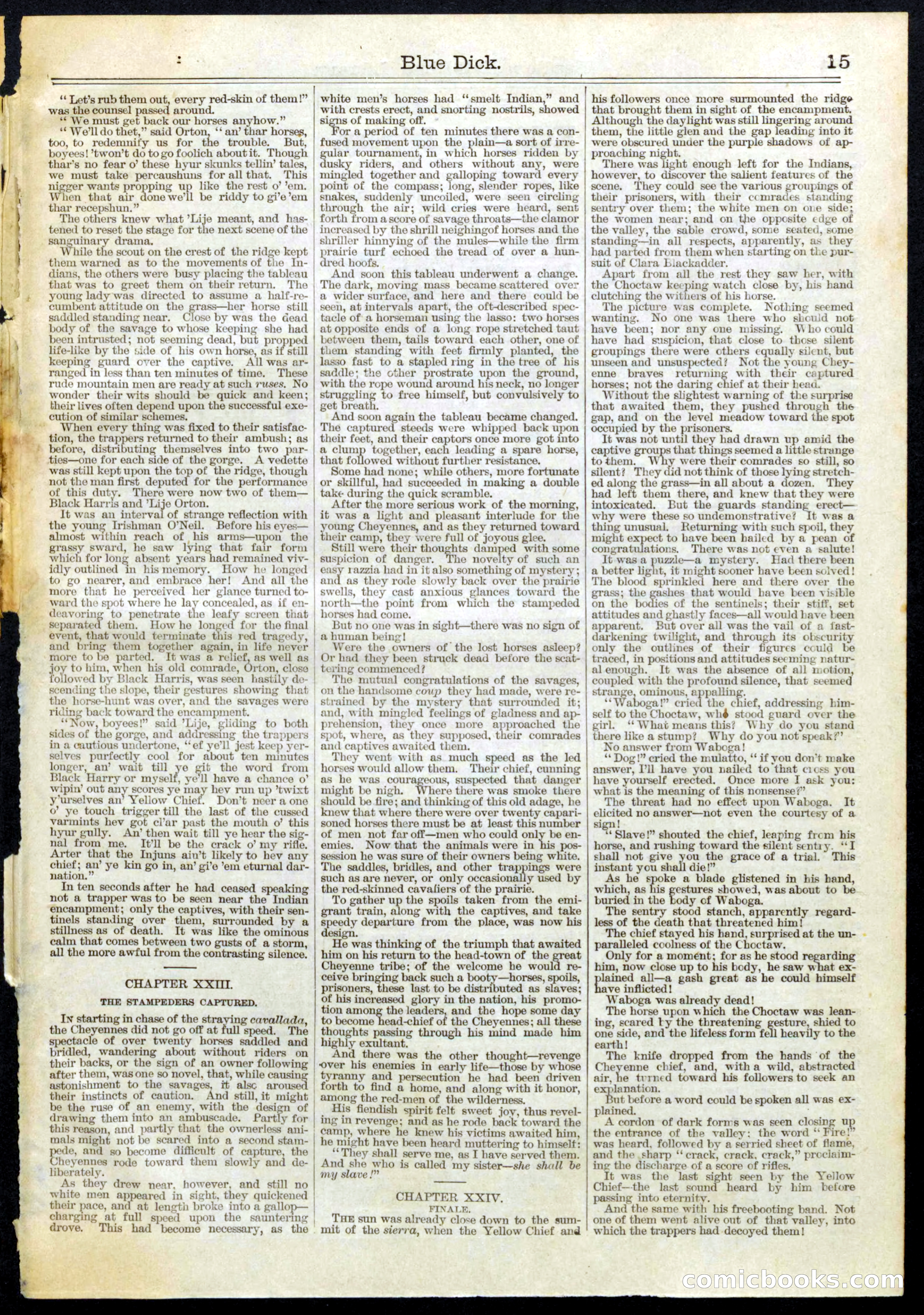 Beadle's Half Dime Library, Vol. III, No. 78 — page 15 of 16