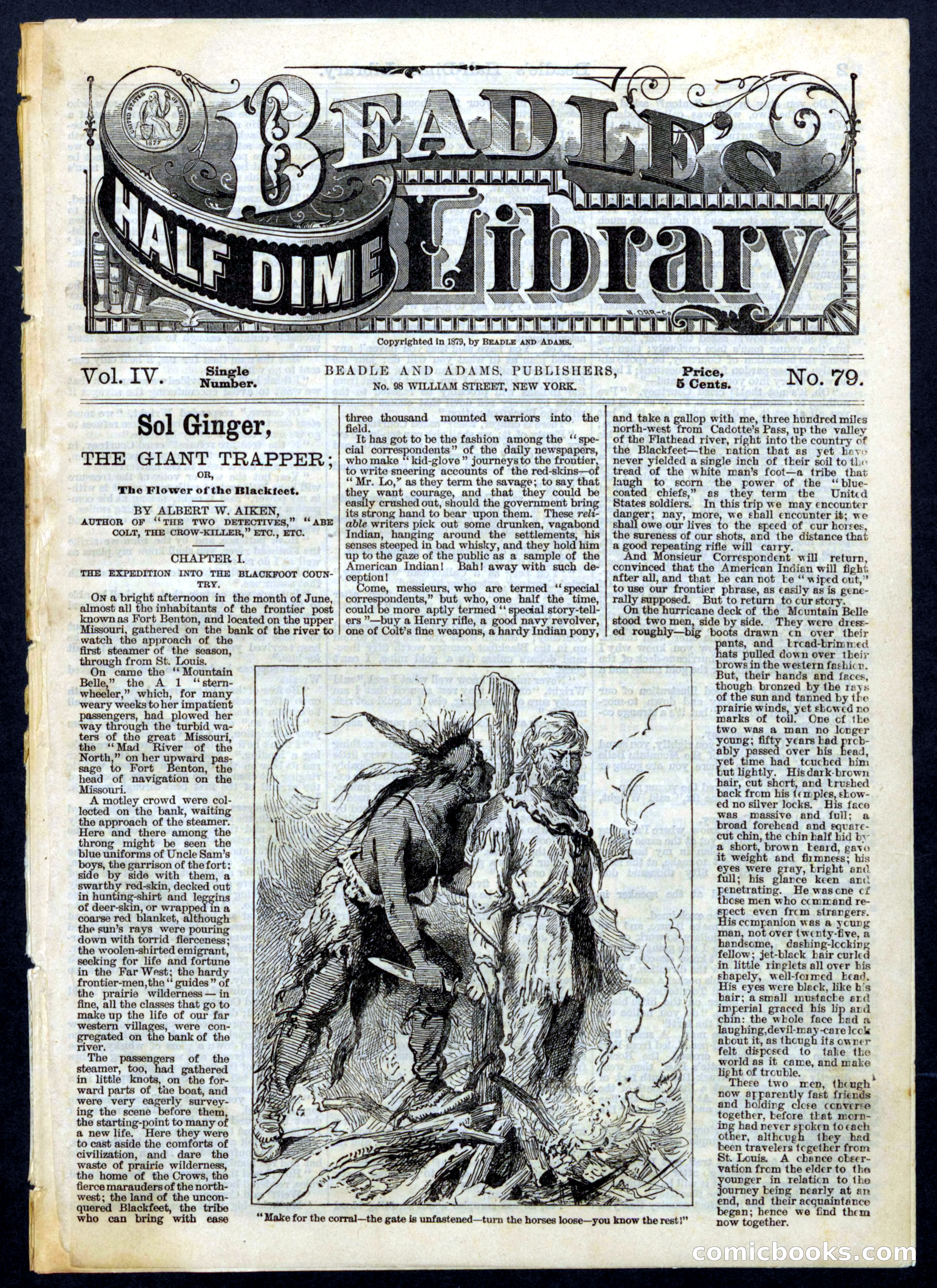 Beadle's Half Dime Library, No. 79 — page 1 of 16