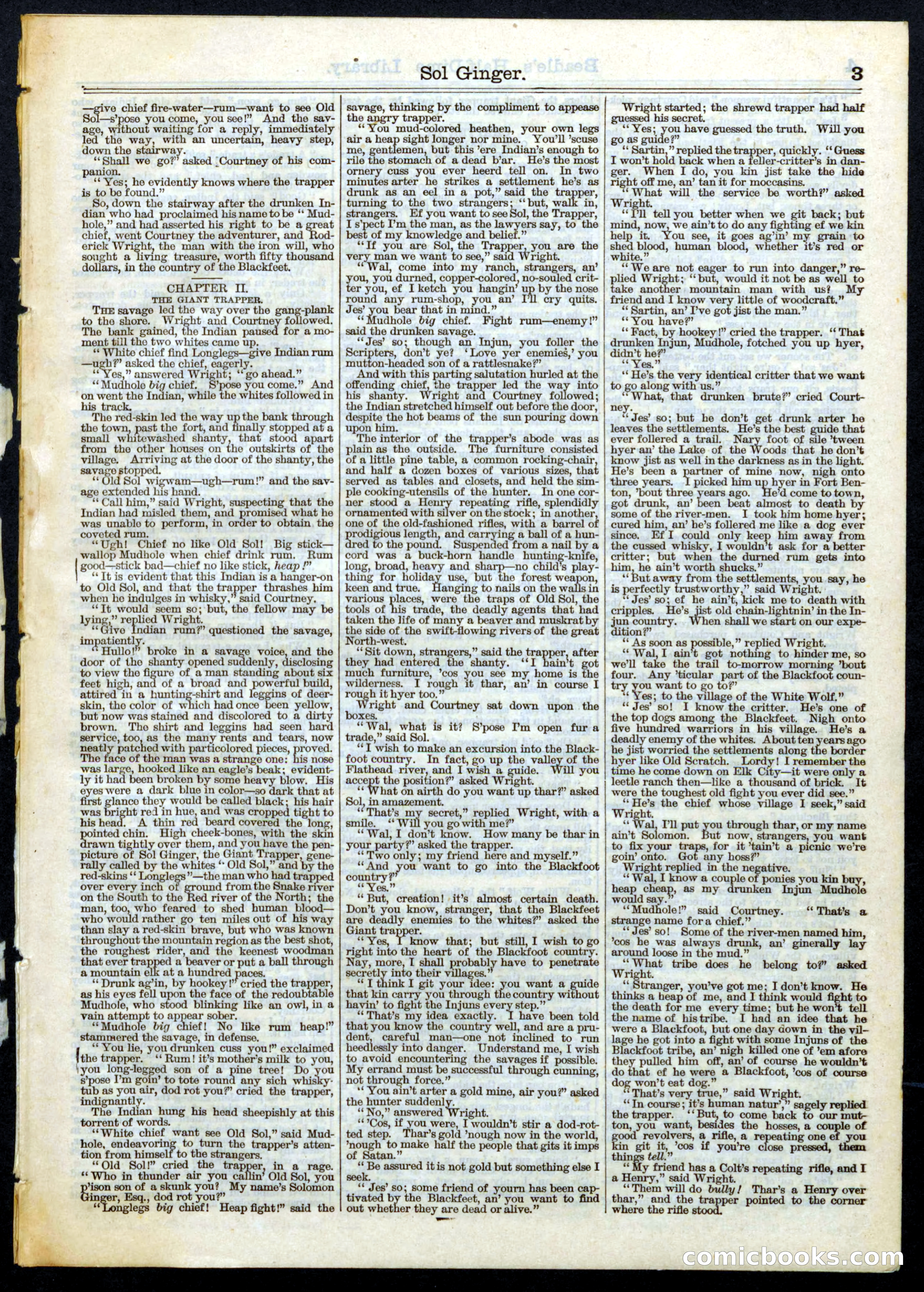 Beadle's Half Dime Library, No. 79 — page 3 of 16