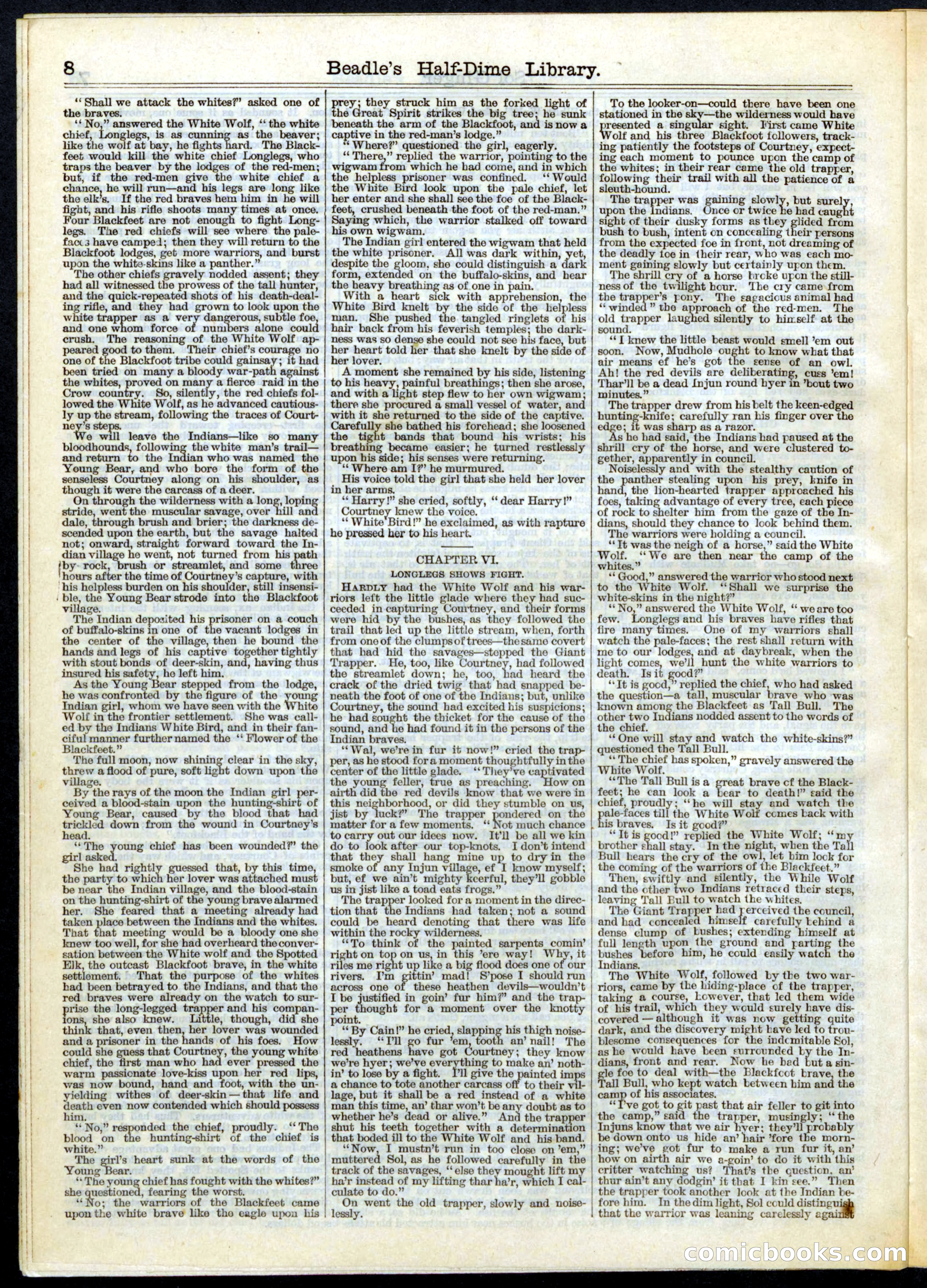 Beadle's Half Dime Library, No. 79 — page 8 of 16