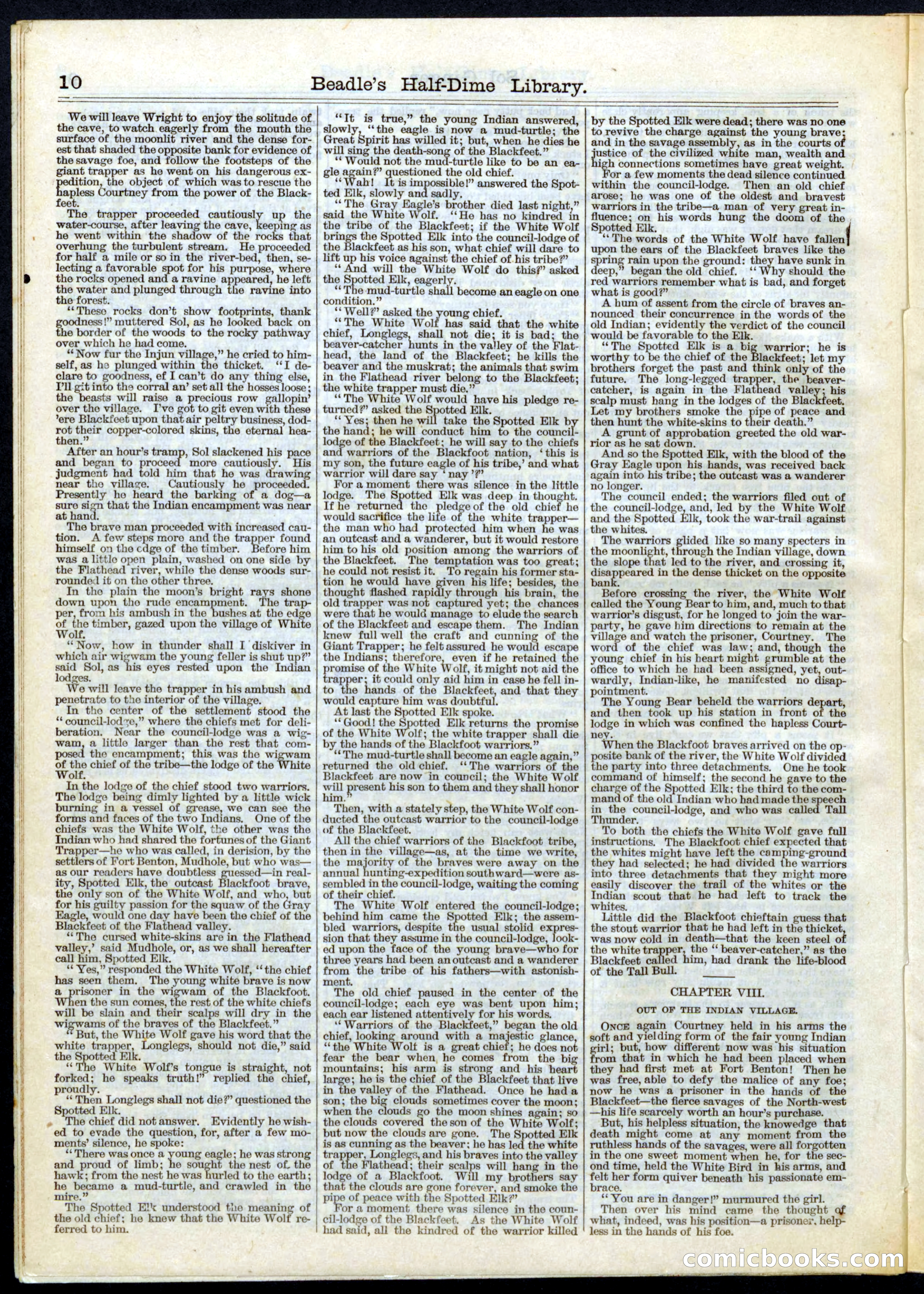Beadle's Half Dime Library, No. 79 — page 10 of 16