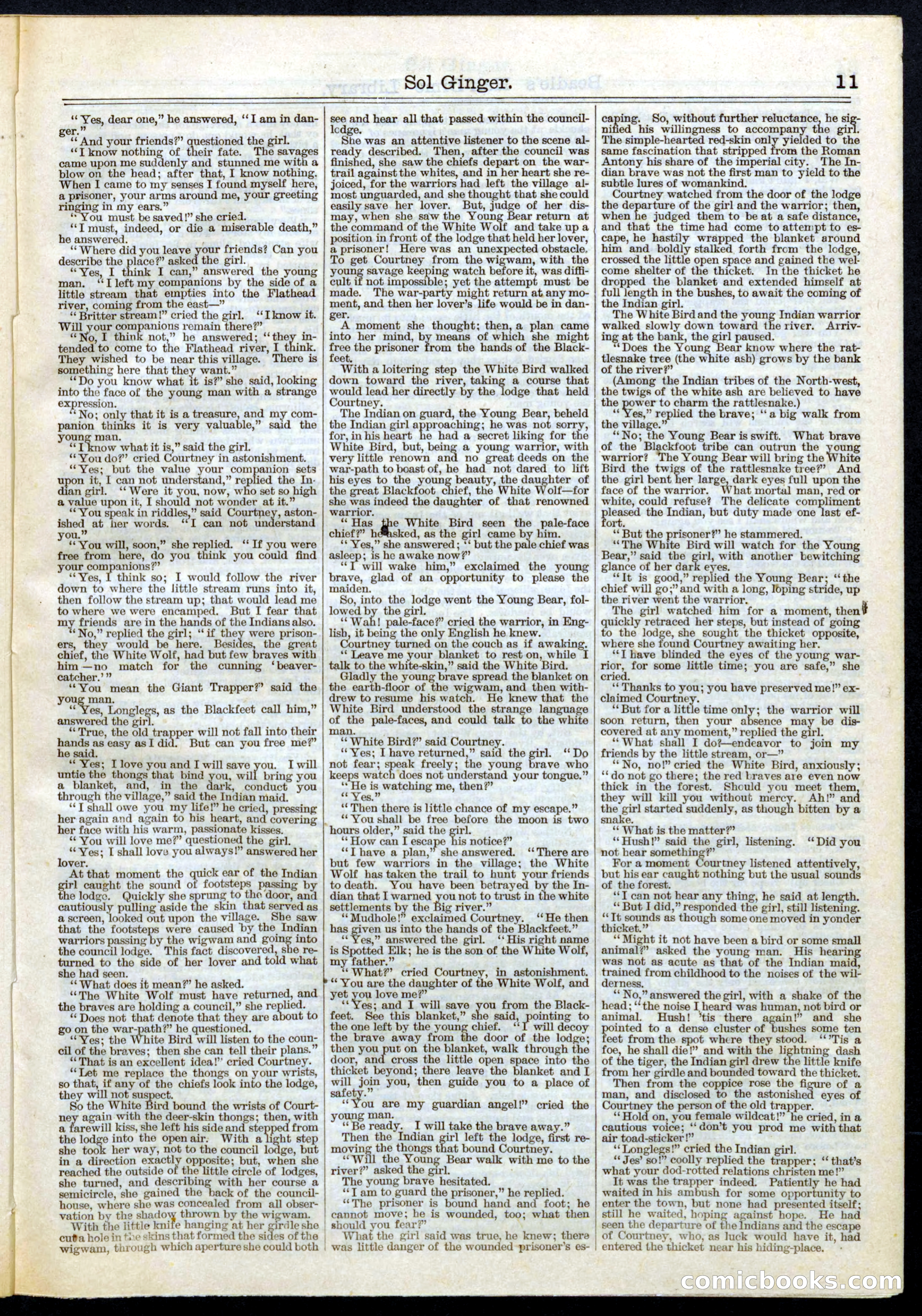 Beadle's Half Dime Library, No. 79 — page 11 of 16
