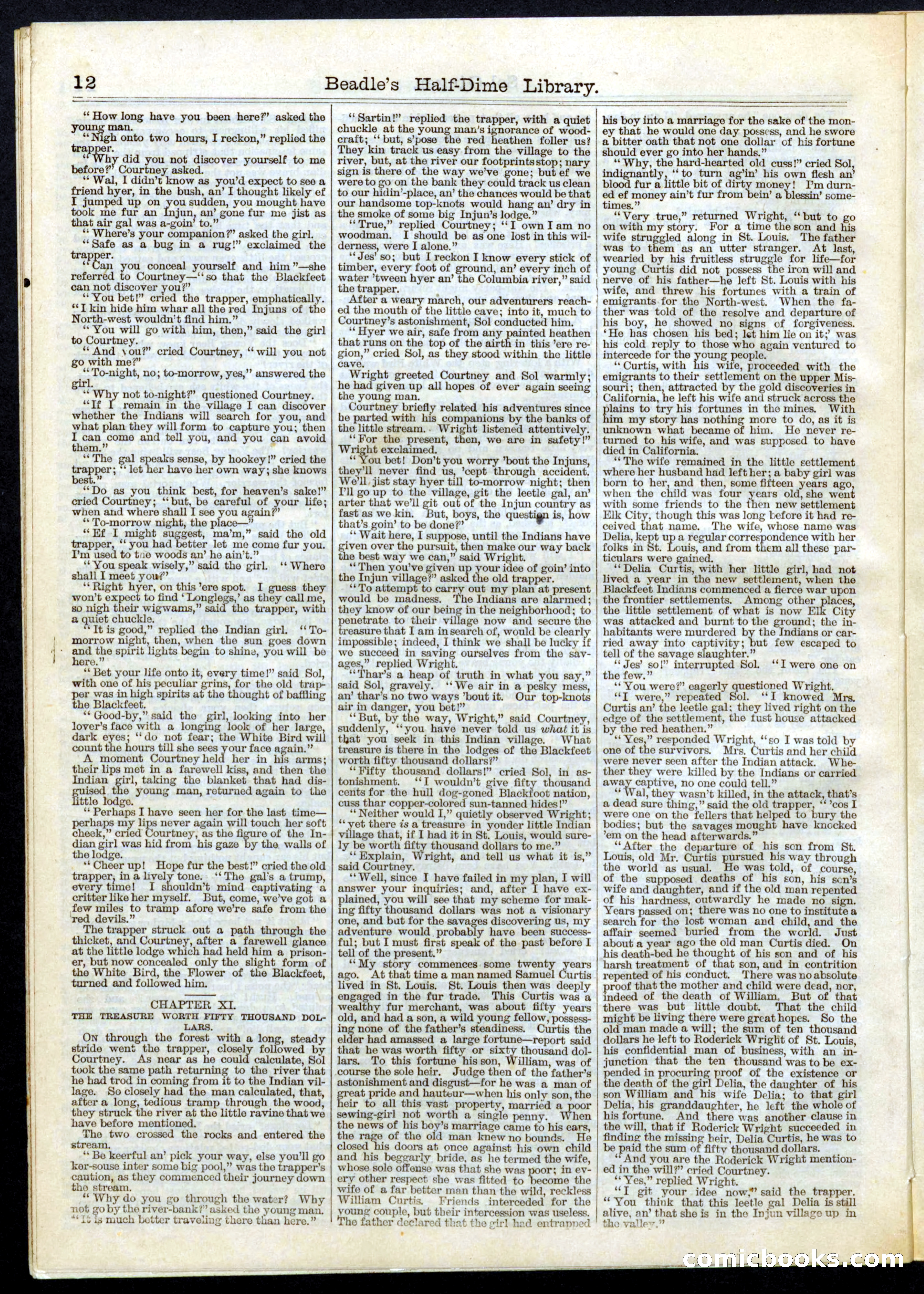 Beadle's Half Dime Library, No. 79 — page 12 of 16