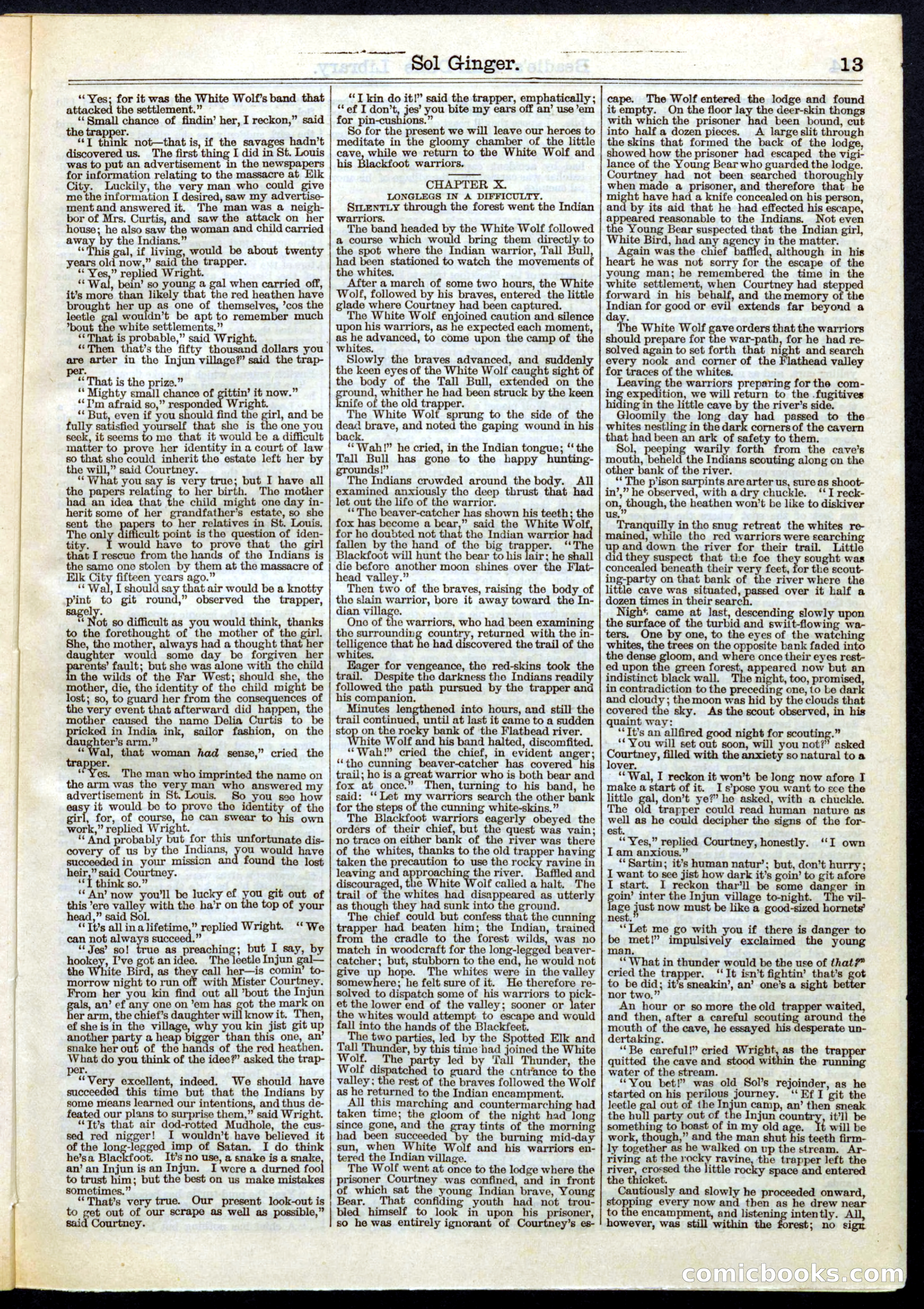 Beadle's Half Dime Library, No. 79 — page 13 of 16