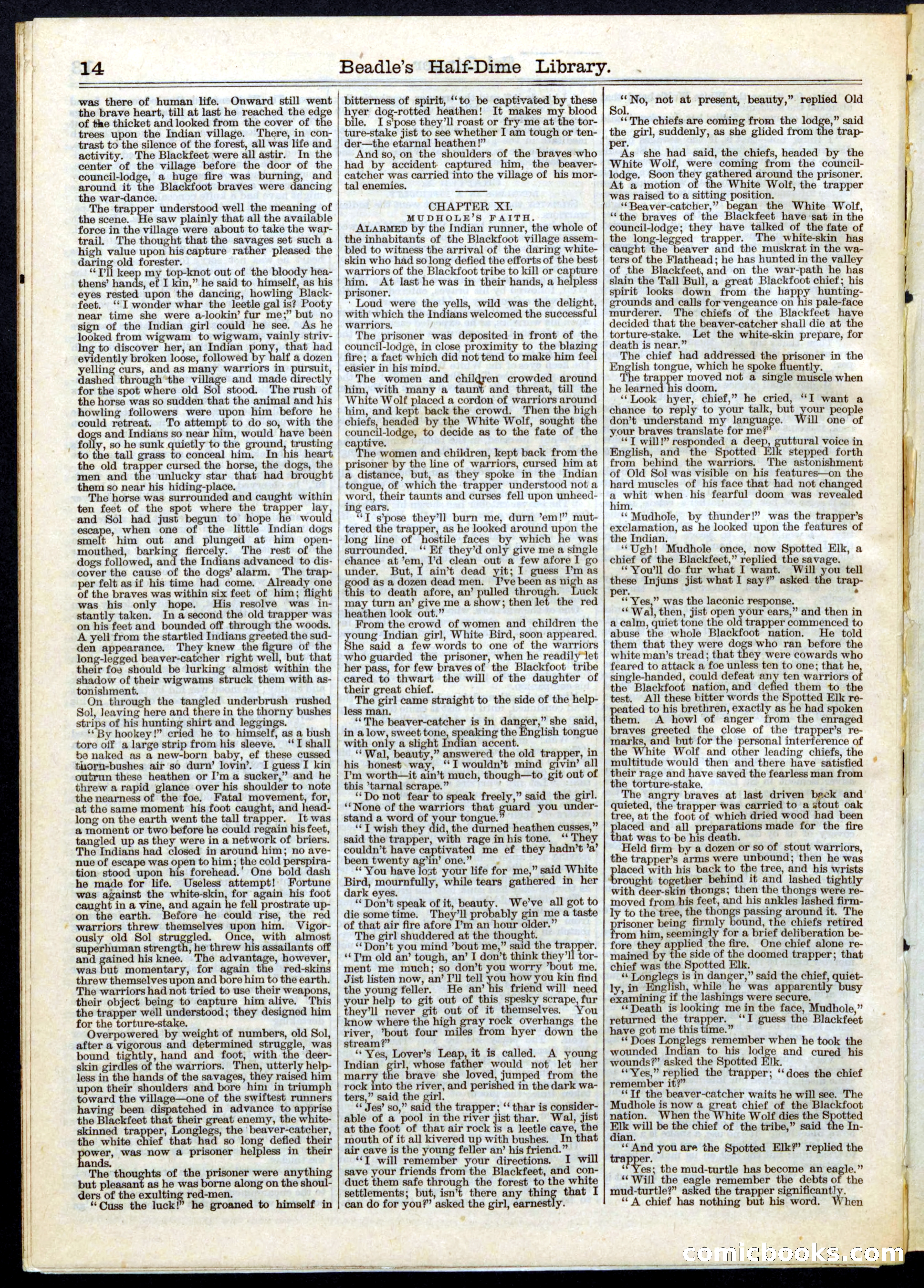 Beadle's Half Dime Library, No. 79 — page 14 of 16