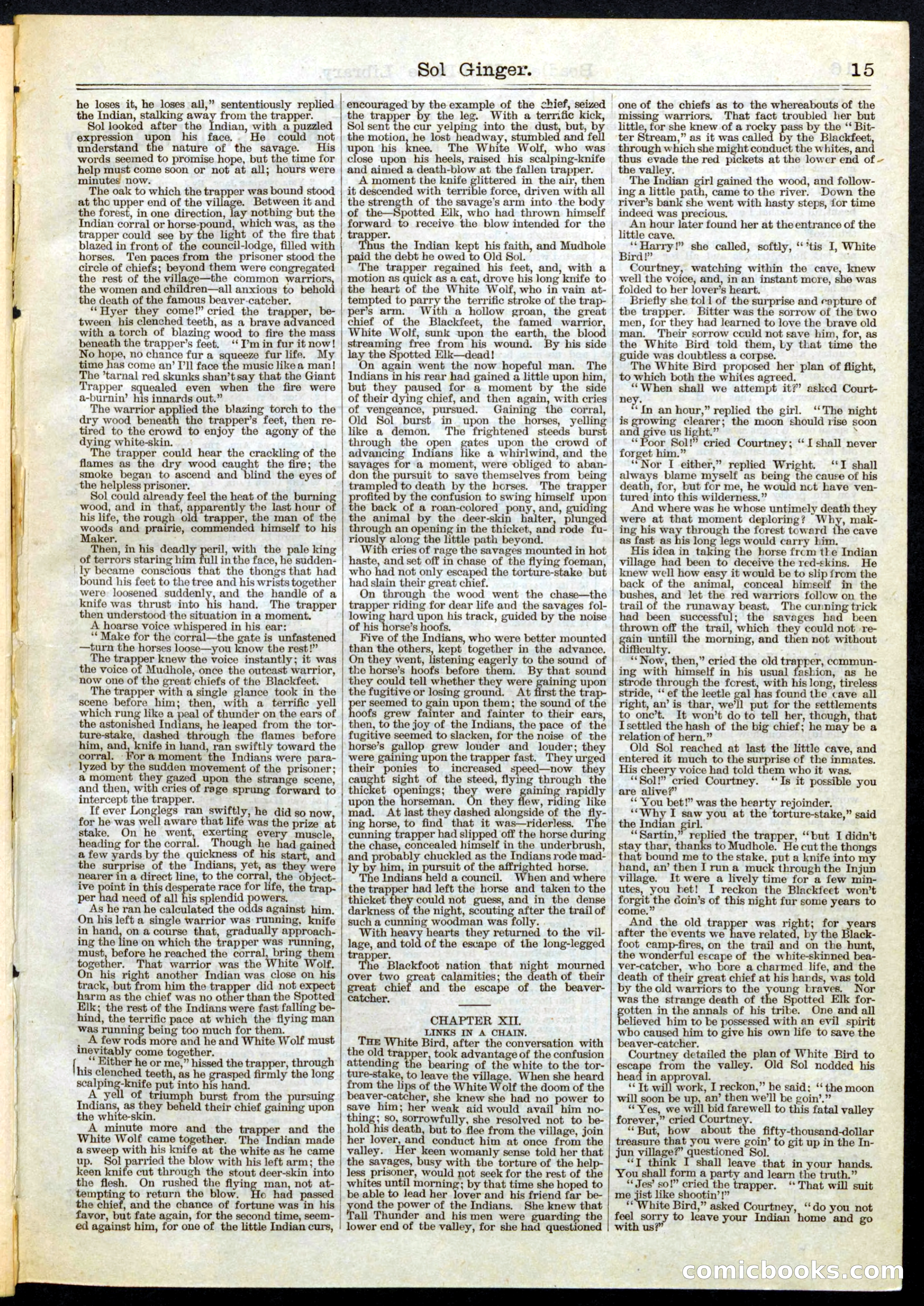 Beadle's Half Dime Library, No. 79 — page 15 of 16