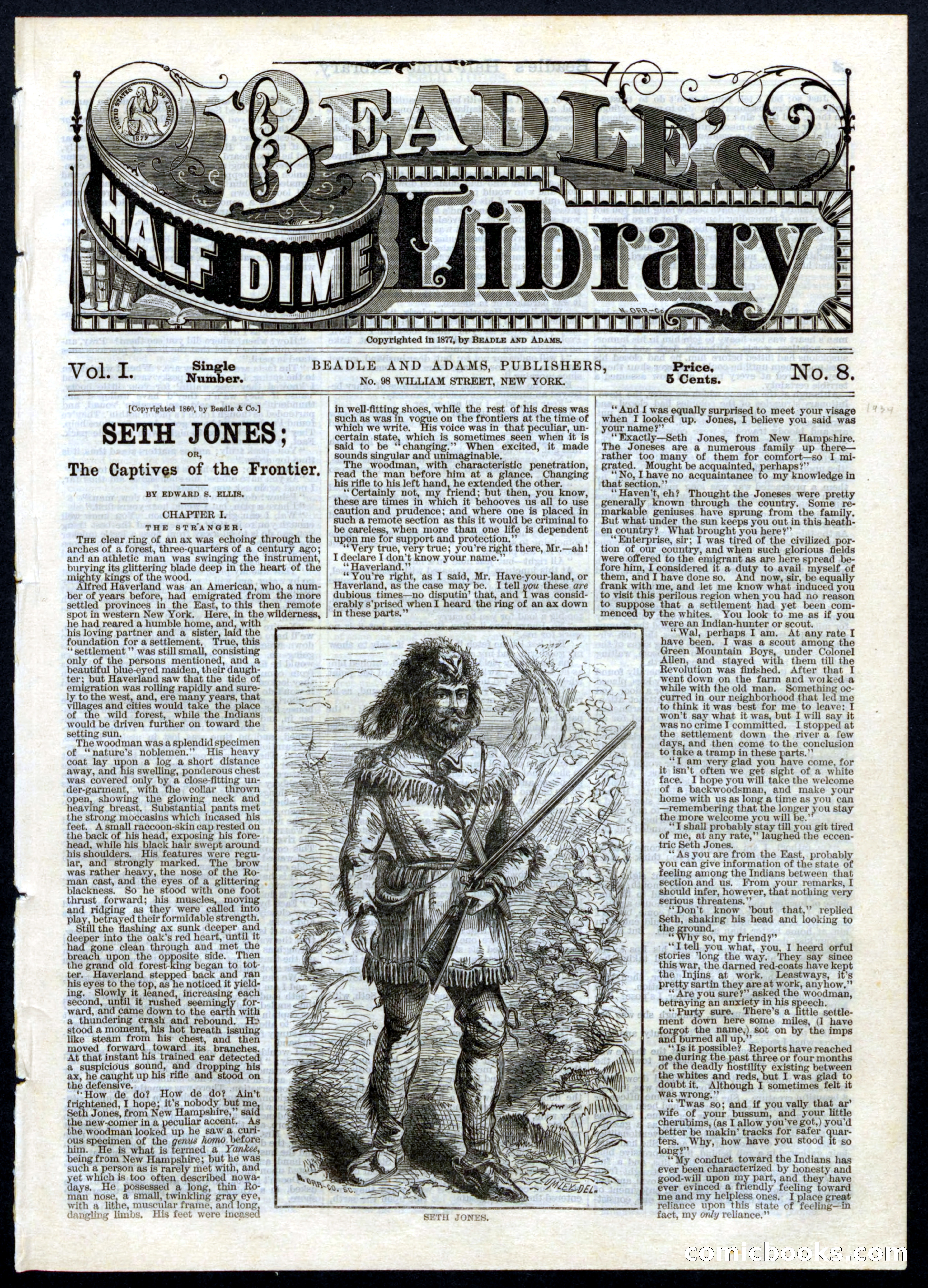 Beadle's Half Dime Library, No. 8 — page 1 of 16