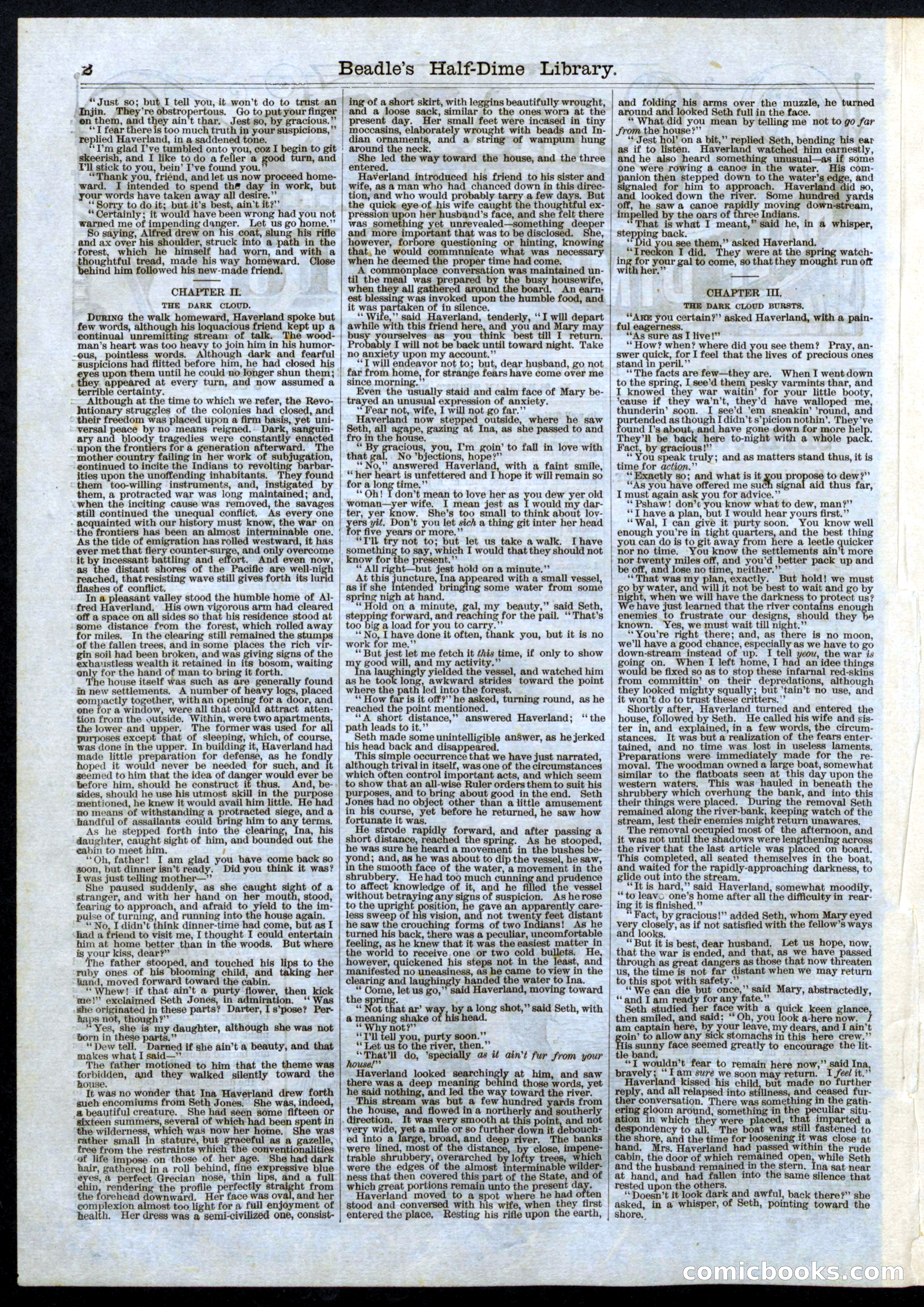 Beadle's Half Dime Library, No. 8 — page 2 of 16