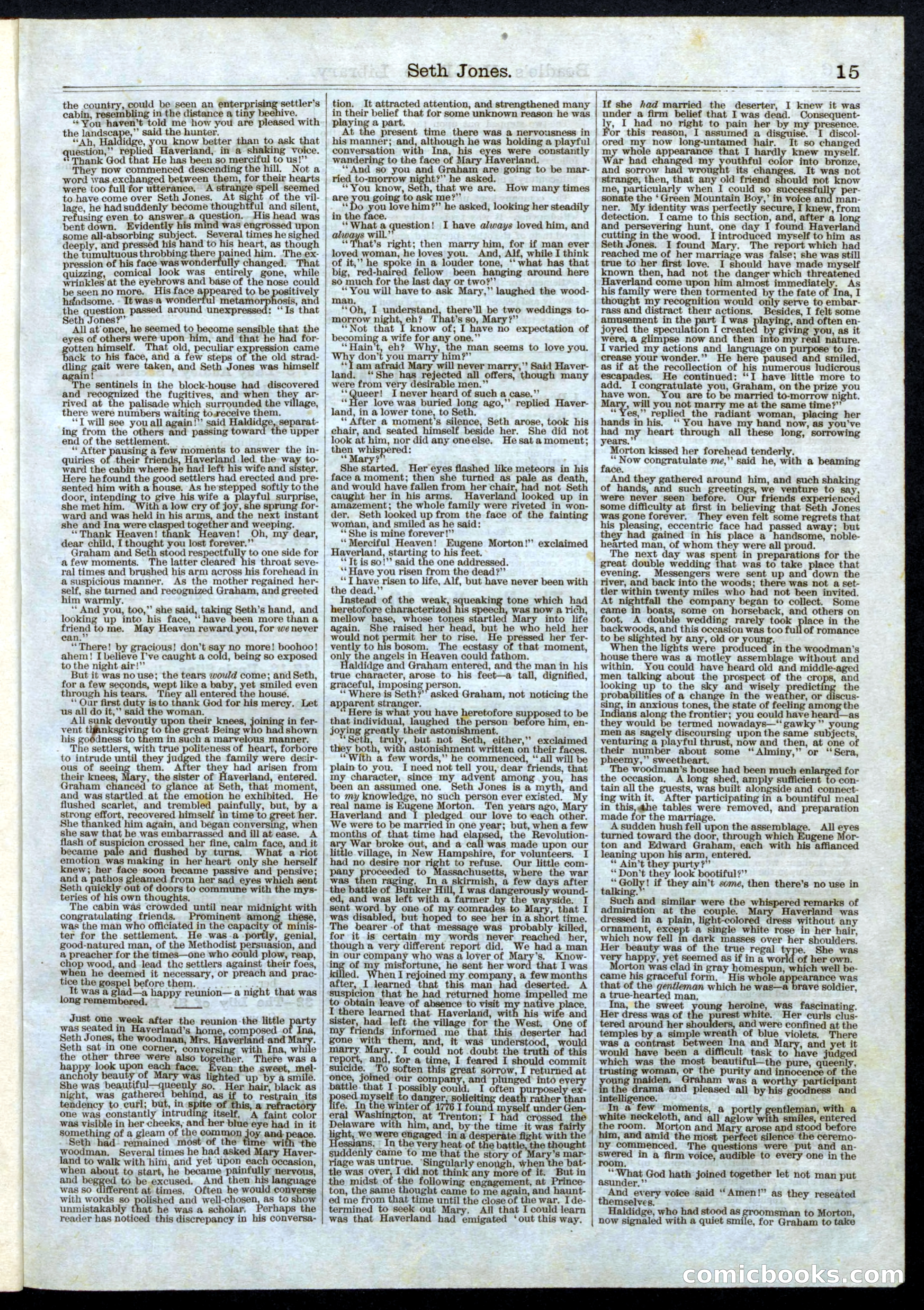 Beadle's Half Dime Library, No. 8 — page 15 of 16