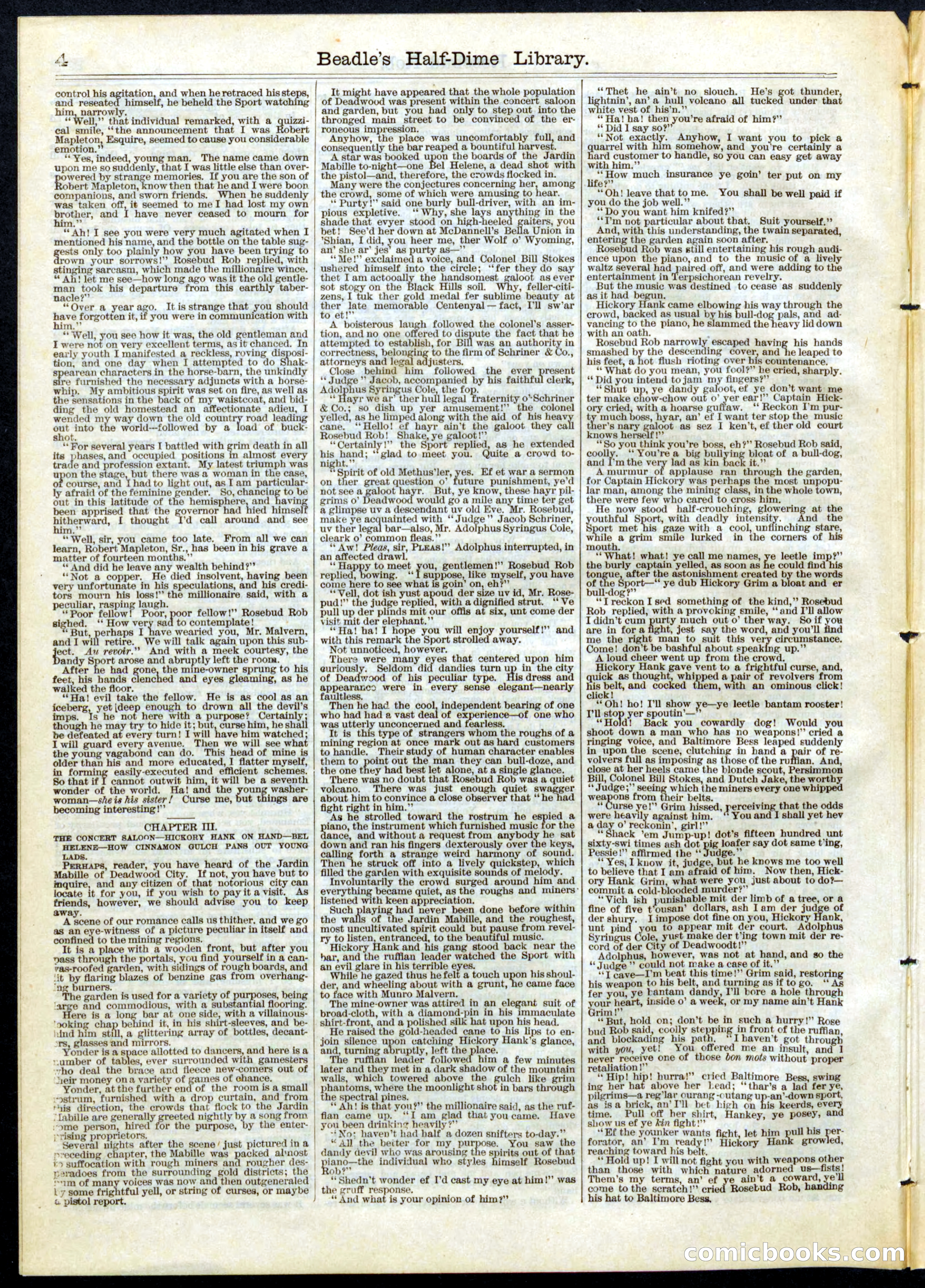 Beadle's Half Dime Library, No. 80 — page 4 of 16