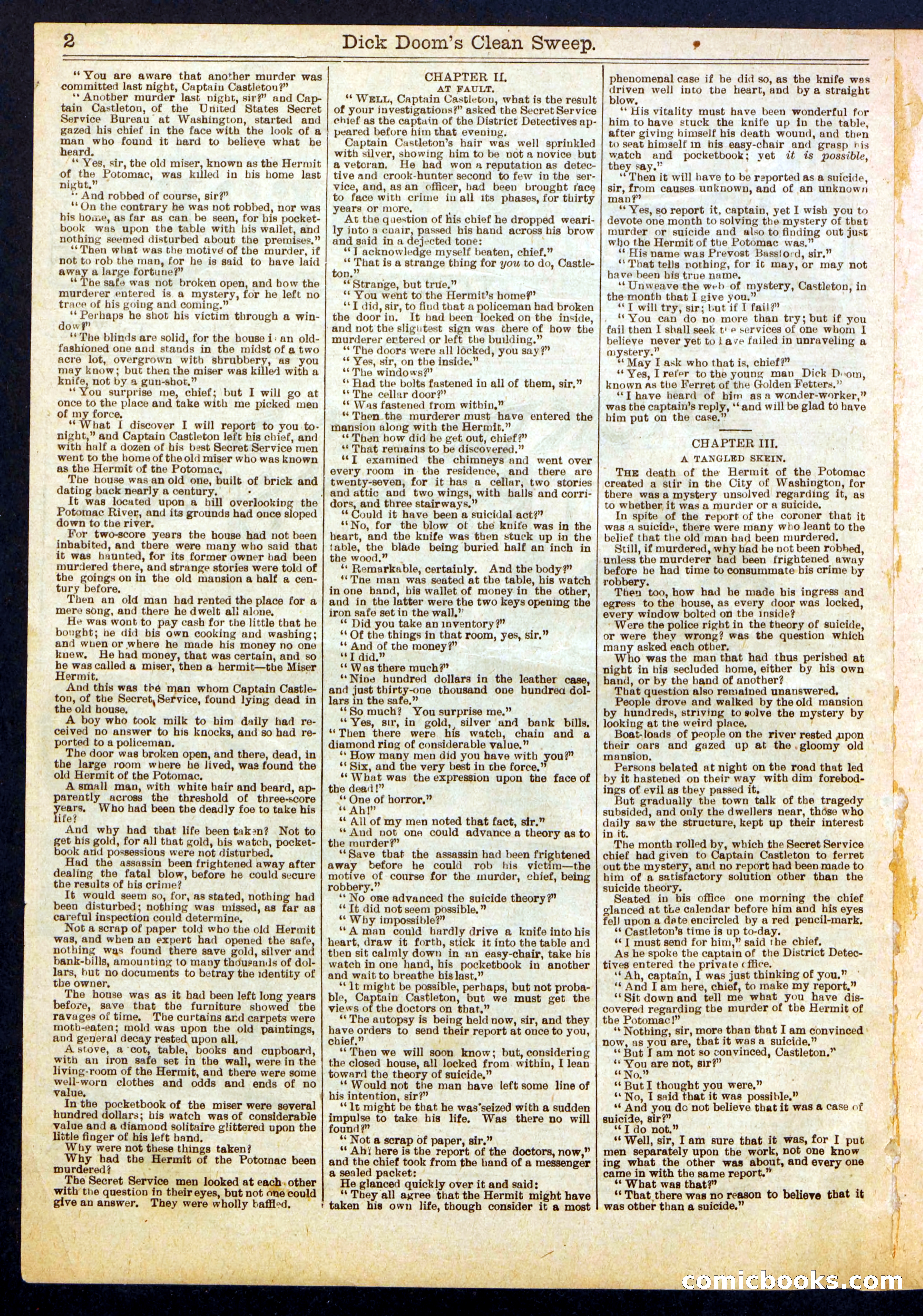 Beadle's Half Dime Library No. 803 — page 2 of 16