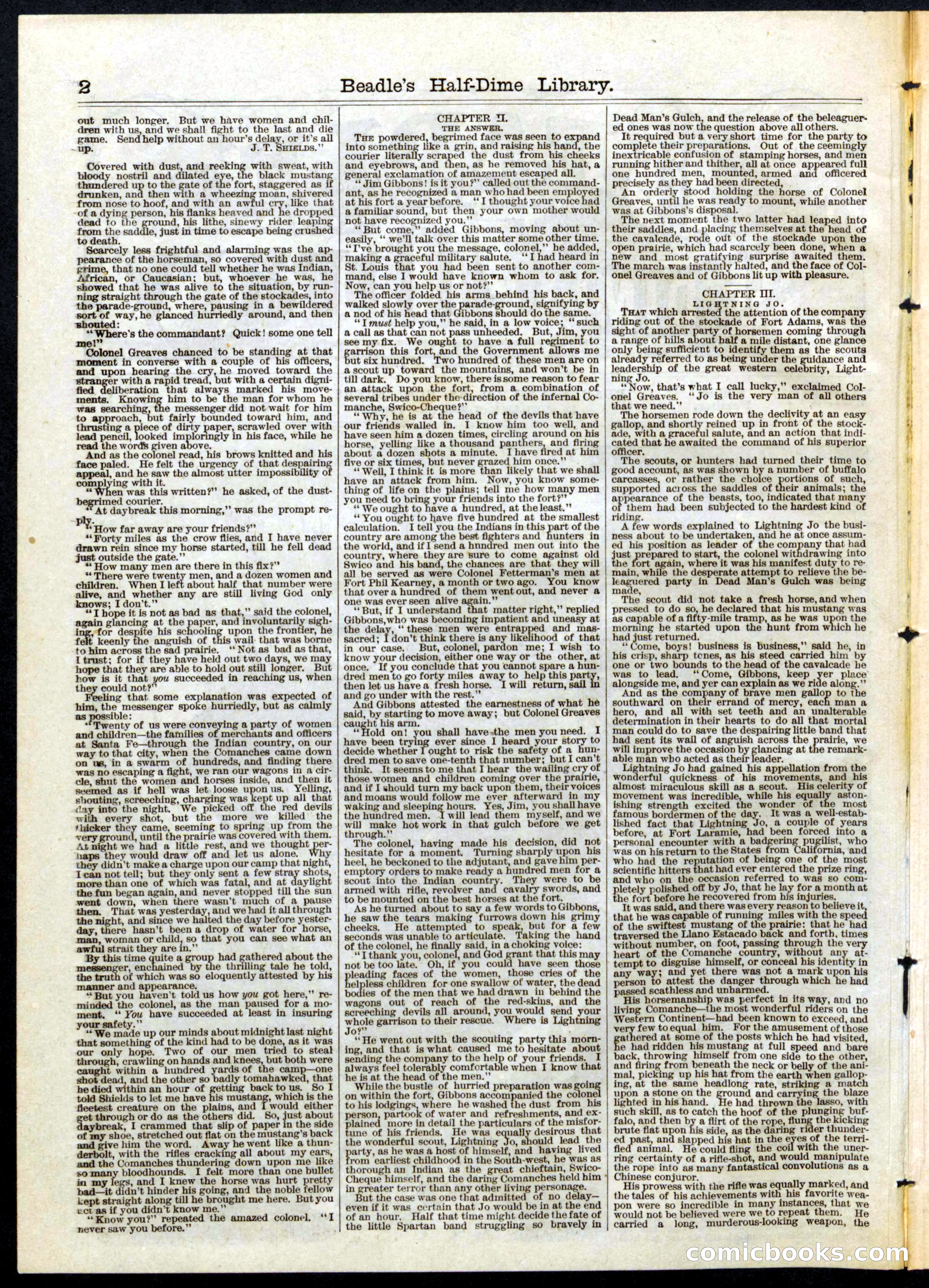 Beadle's Half Dime Library, No. 81 — page 2 of 16
