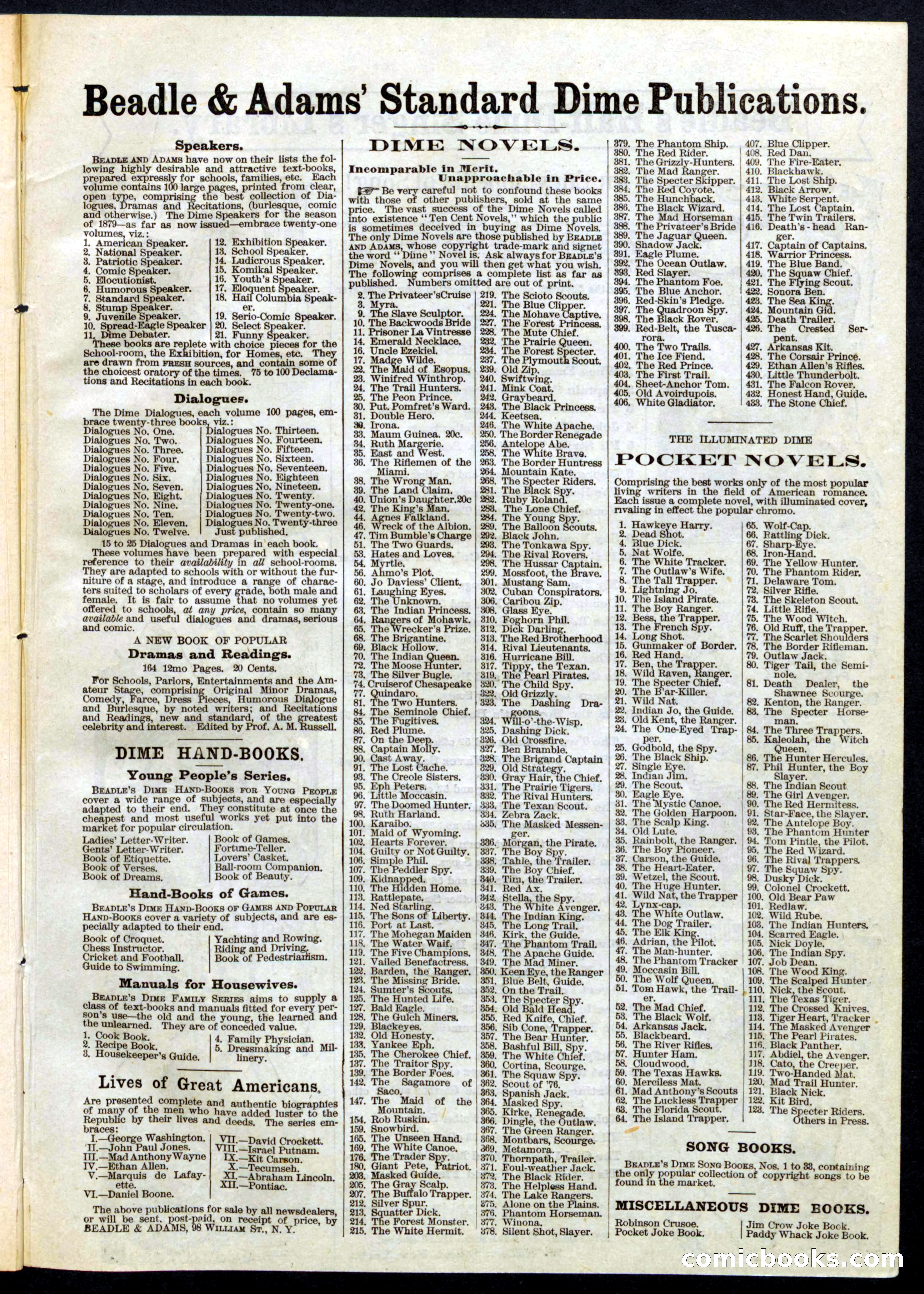 Beadle's Half Dime Library, No. 81 — page 15 of 16