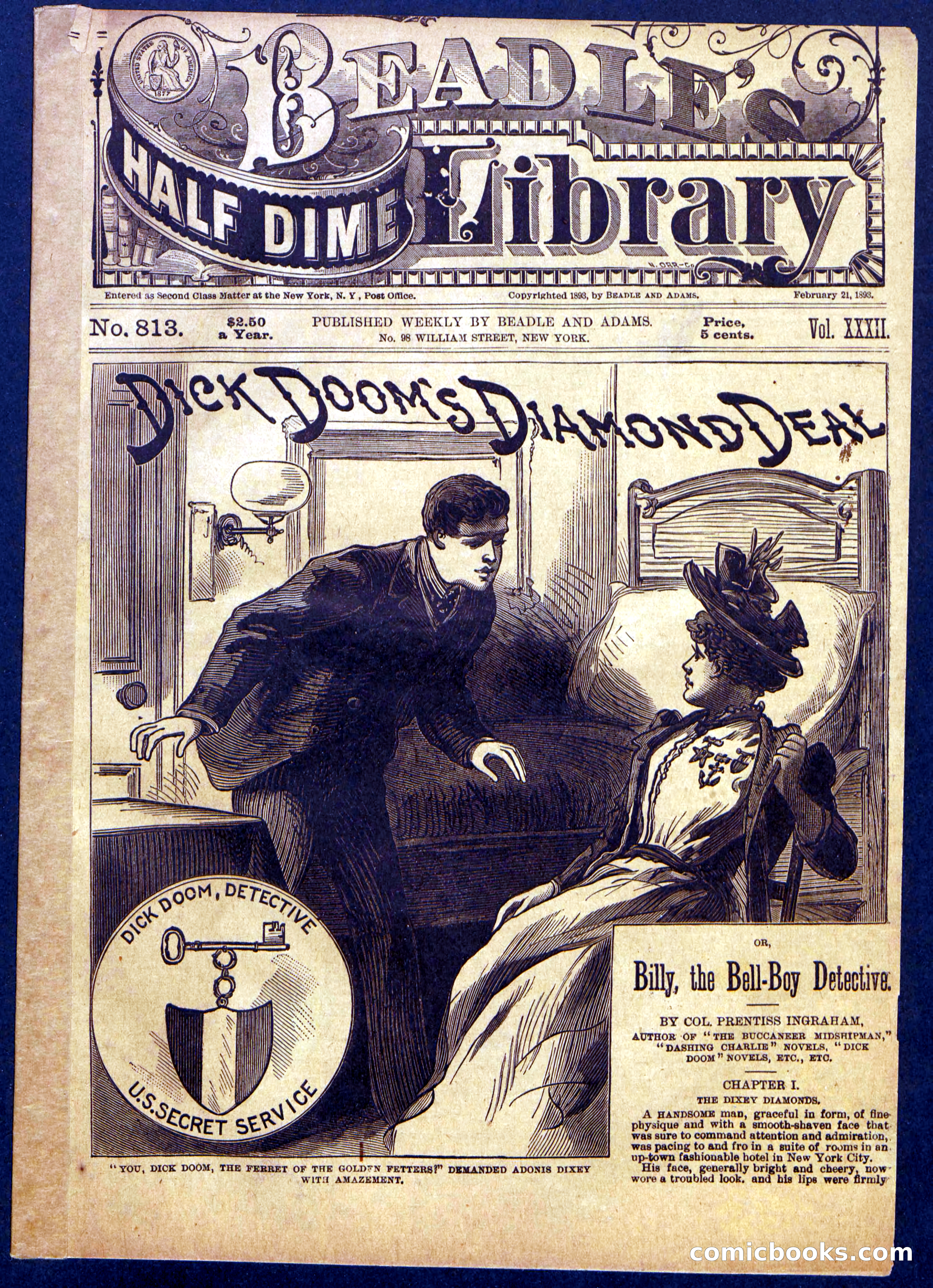 Beadle's Half Dime Library No. 813 — page 1 of 16