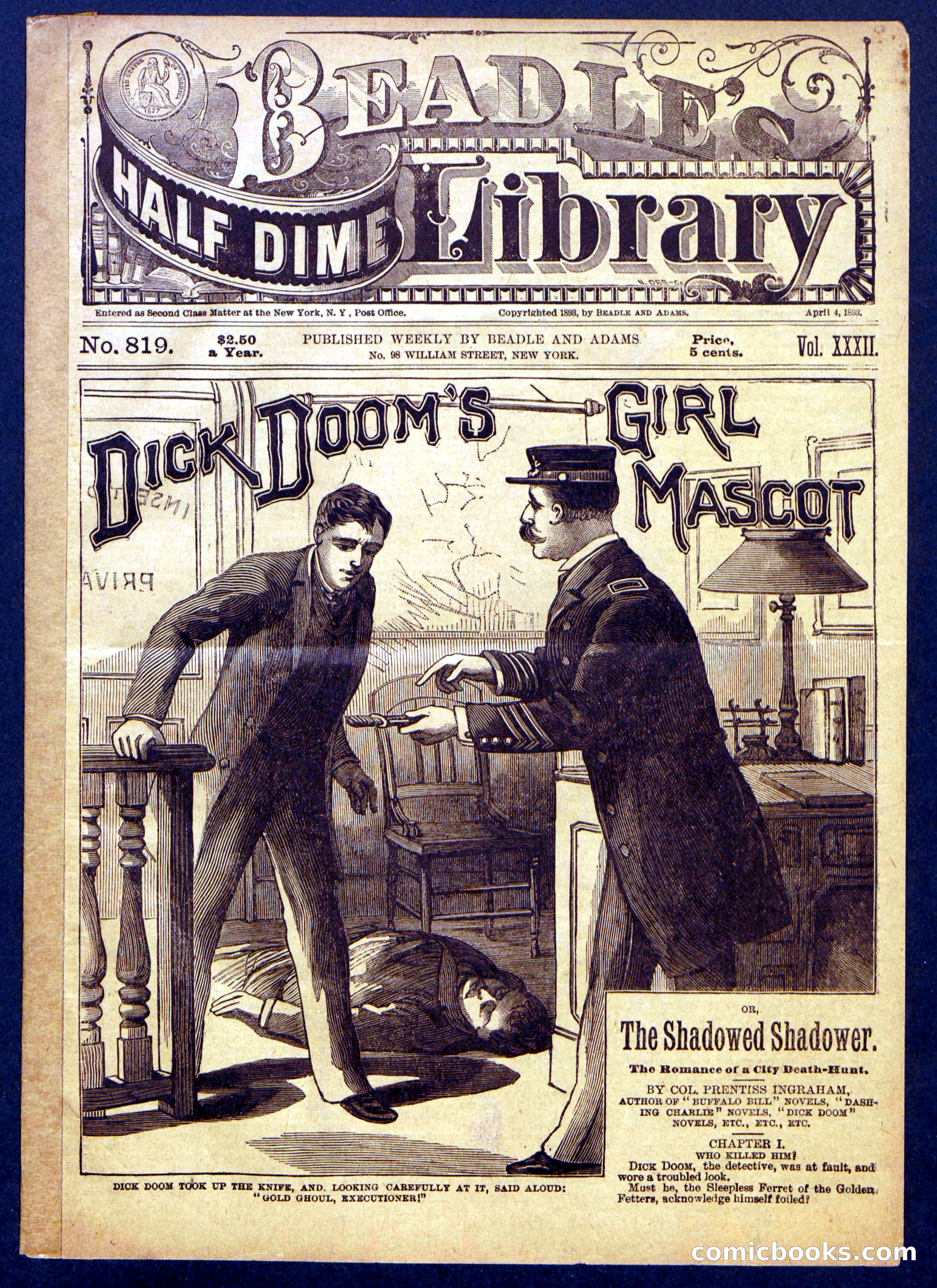 Beadle's Half Dime Library No. 819 — page 1 of 16