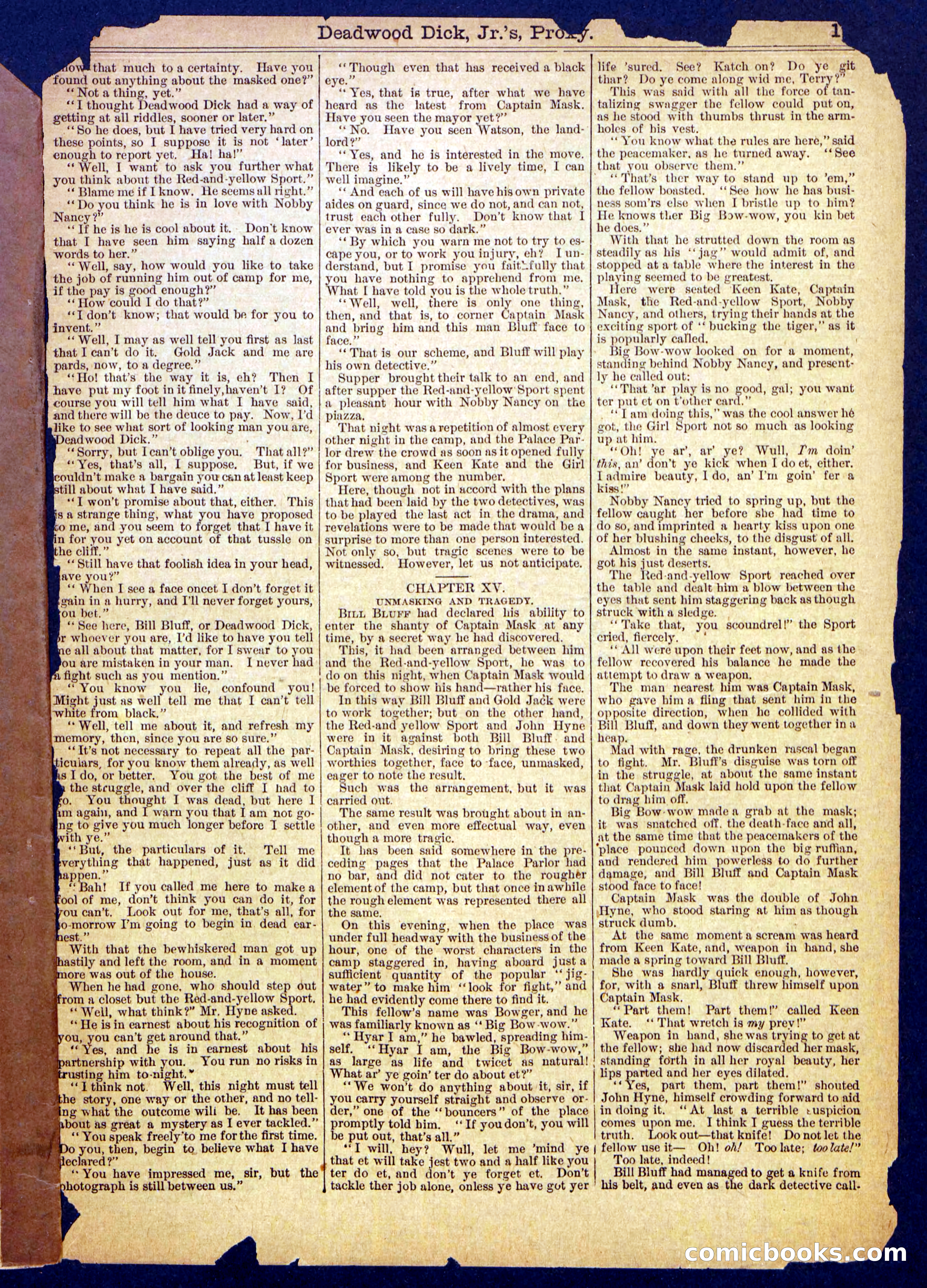 Beadle's Half Dime Library No. 834 — page 15 of 16