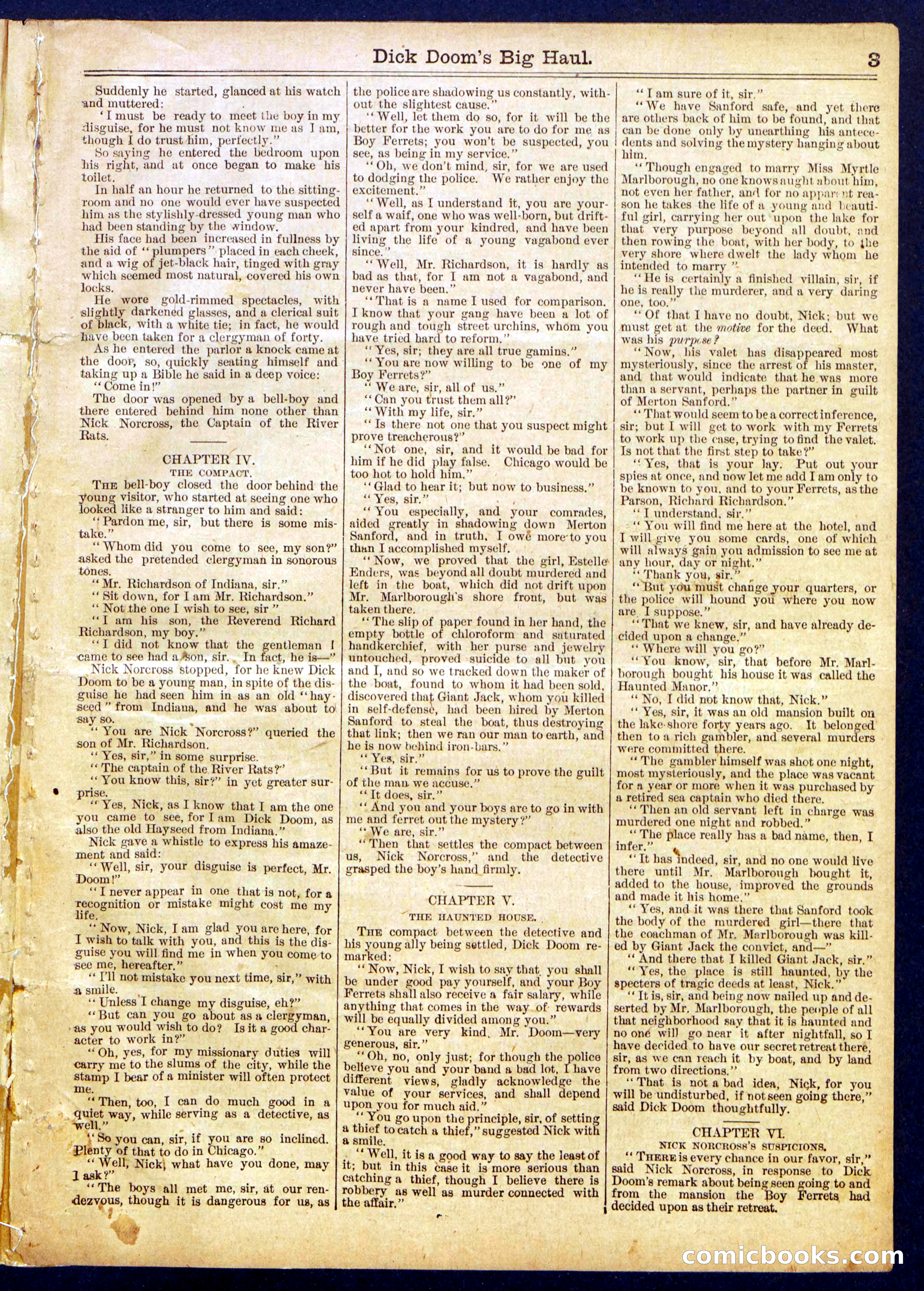 Beadle's Half Dime Library No. 835 — page 3 of 16