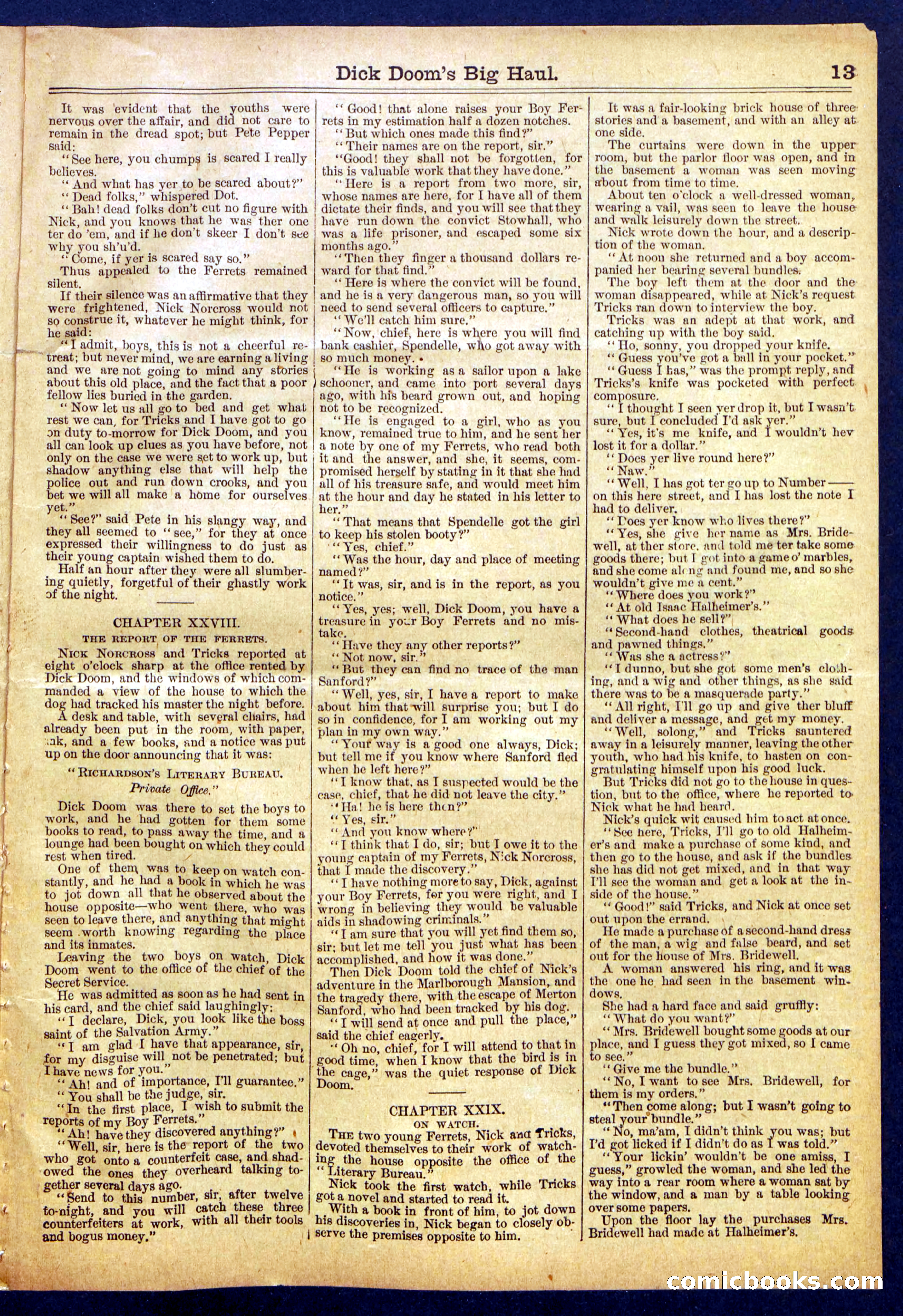 Beadle's Half Dime Library No. 835 — page 13 of 16