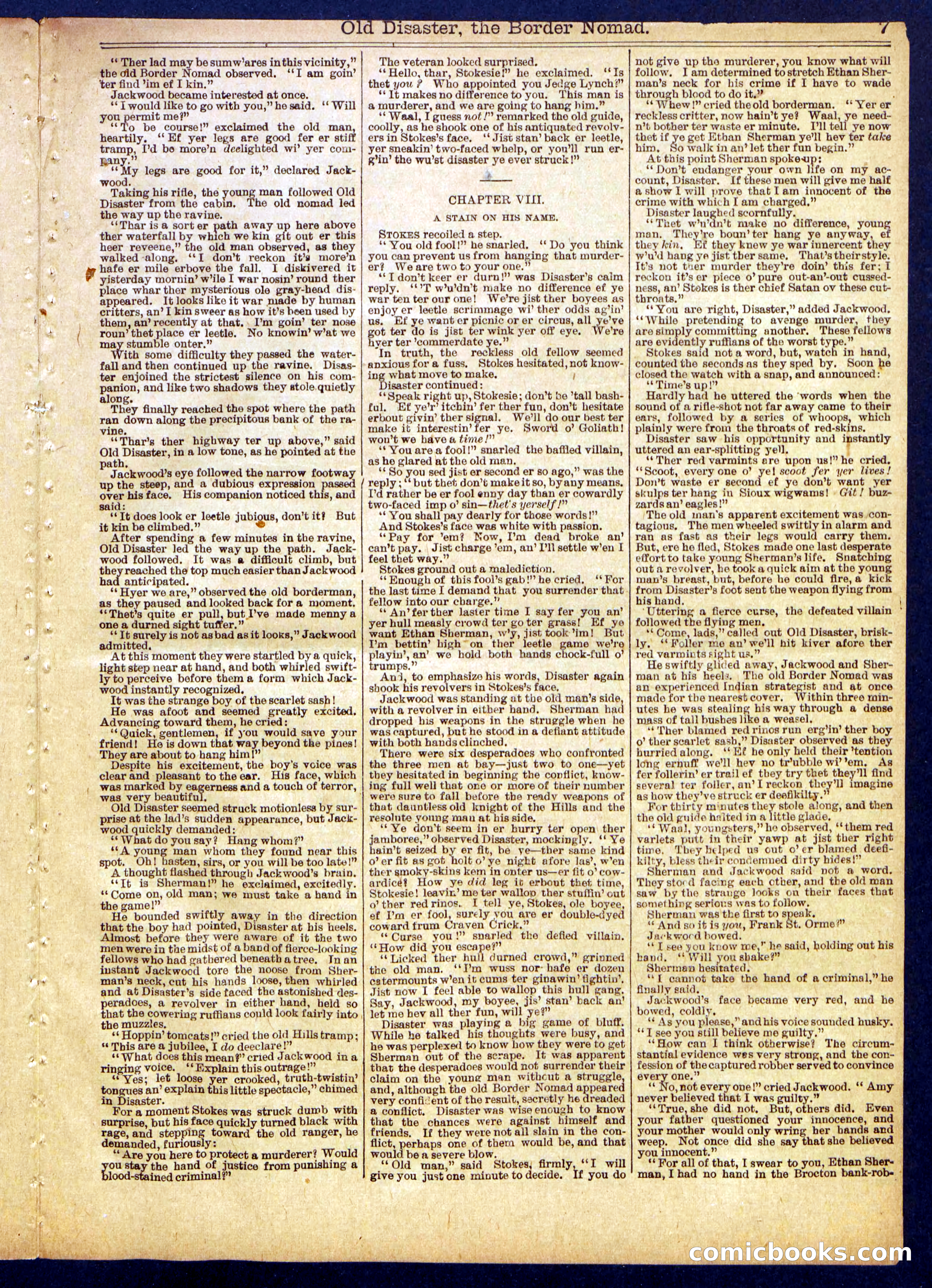Beadle's Half Dime Library No. 886 — page 7 of 16