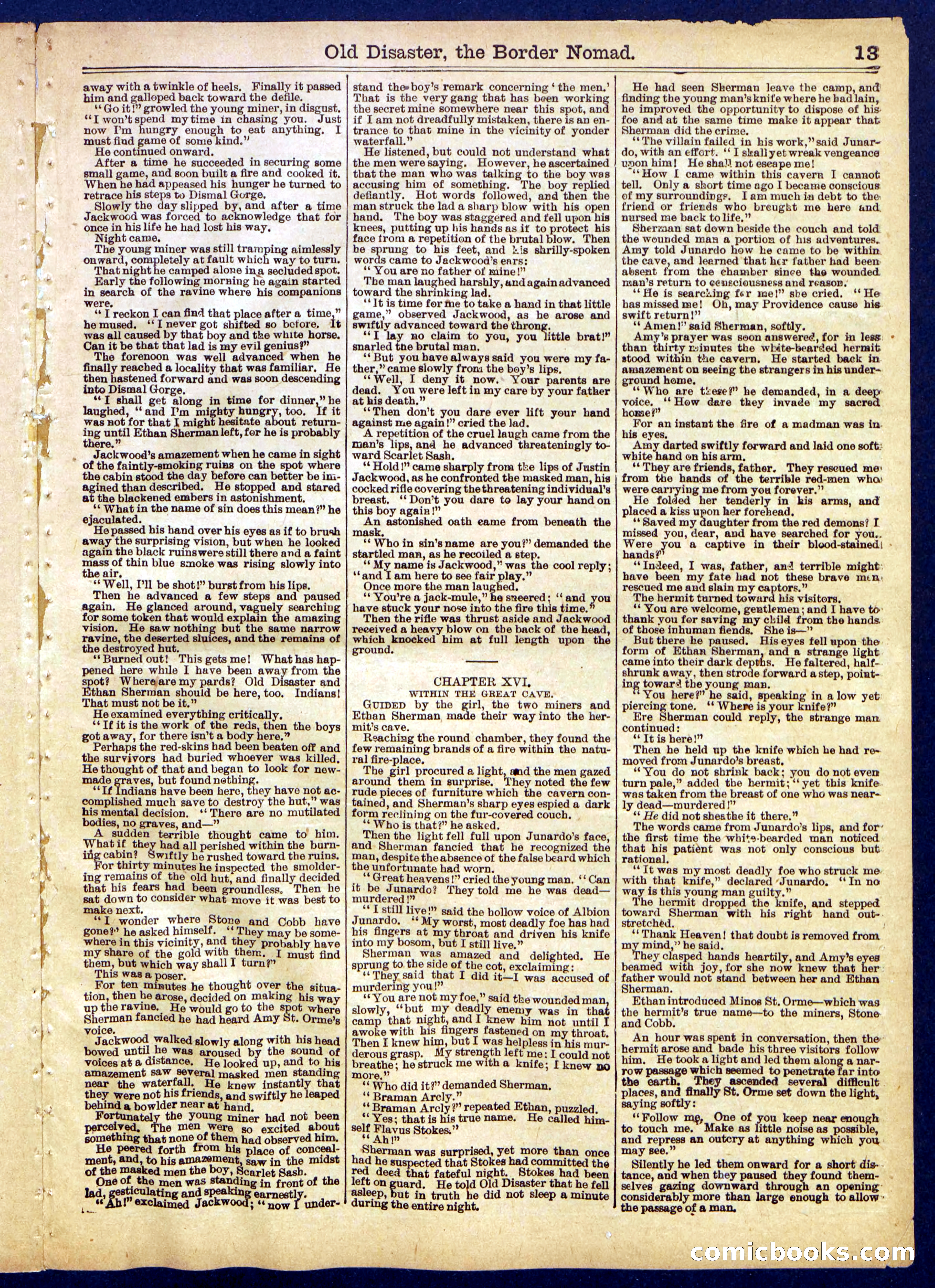 Beadle's Half Dime Library No. 886 — page 13 of 16