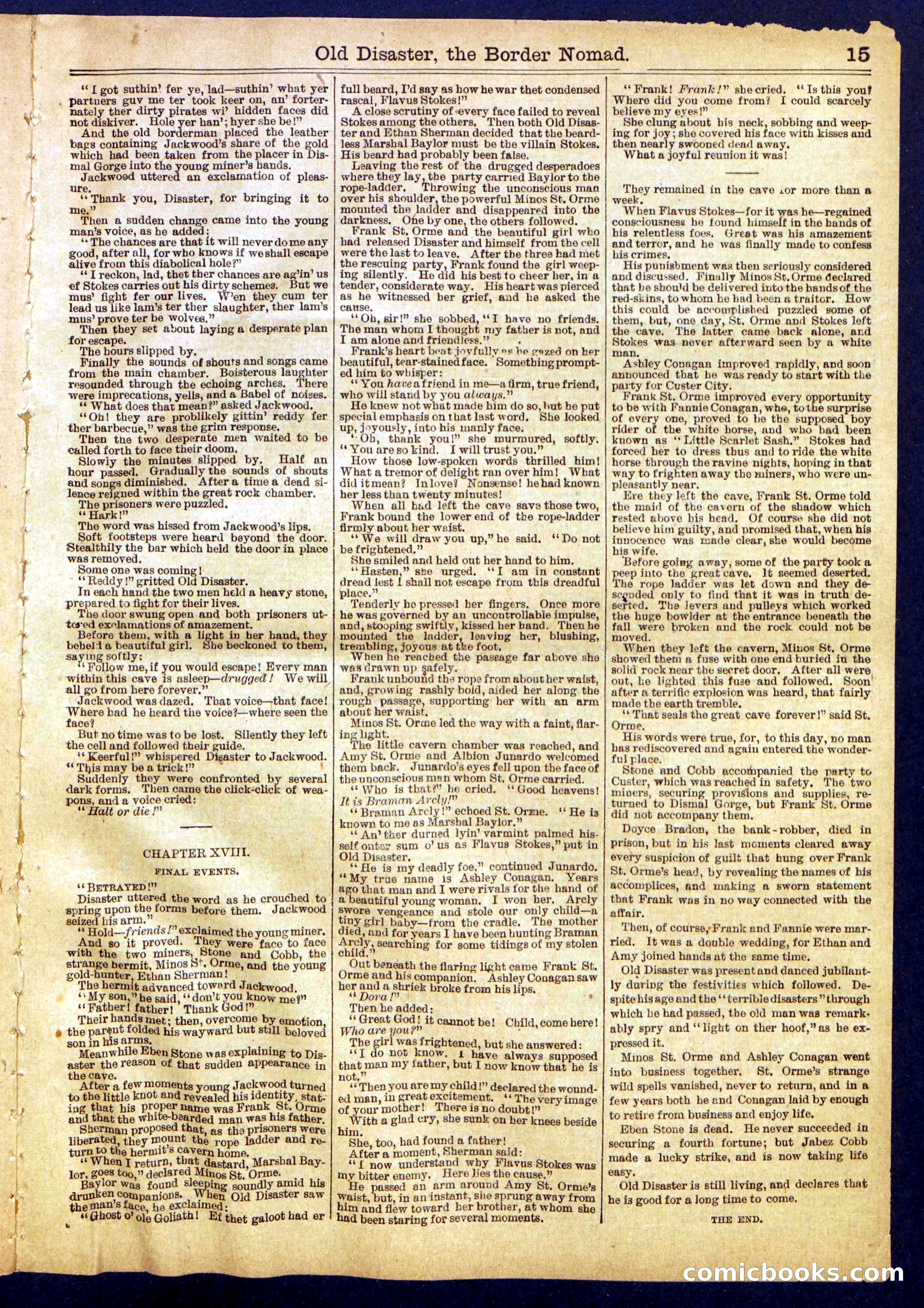 Beadle's Half Dime Library No. 886 — page 15 of 16