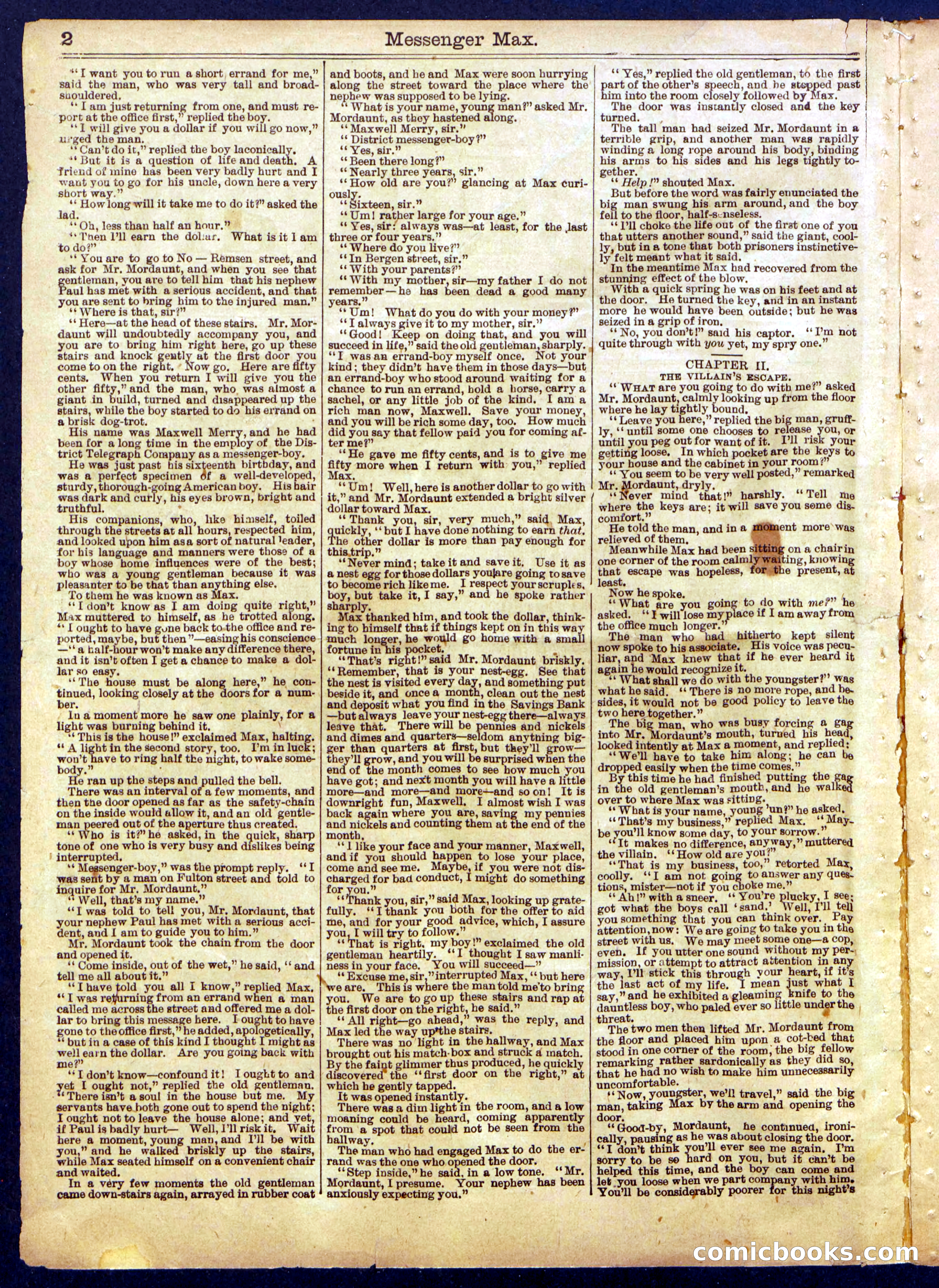 Beadle's Half Dime Library, No. 841 — page 2 of 16