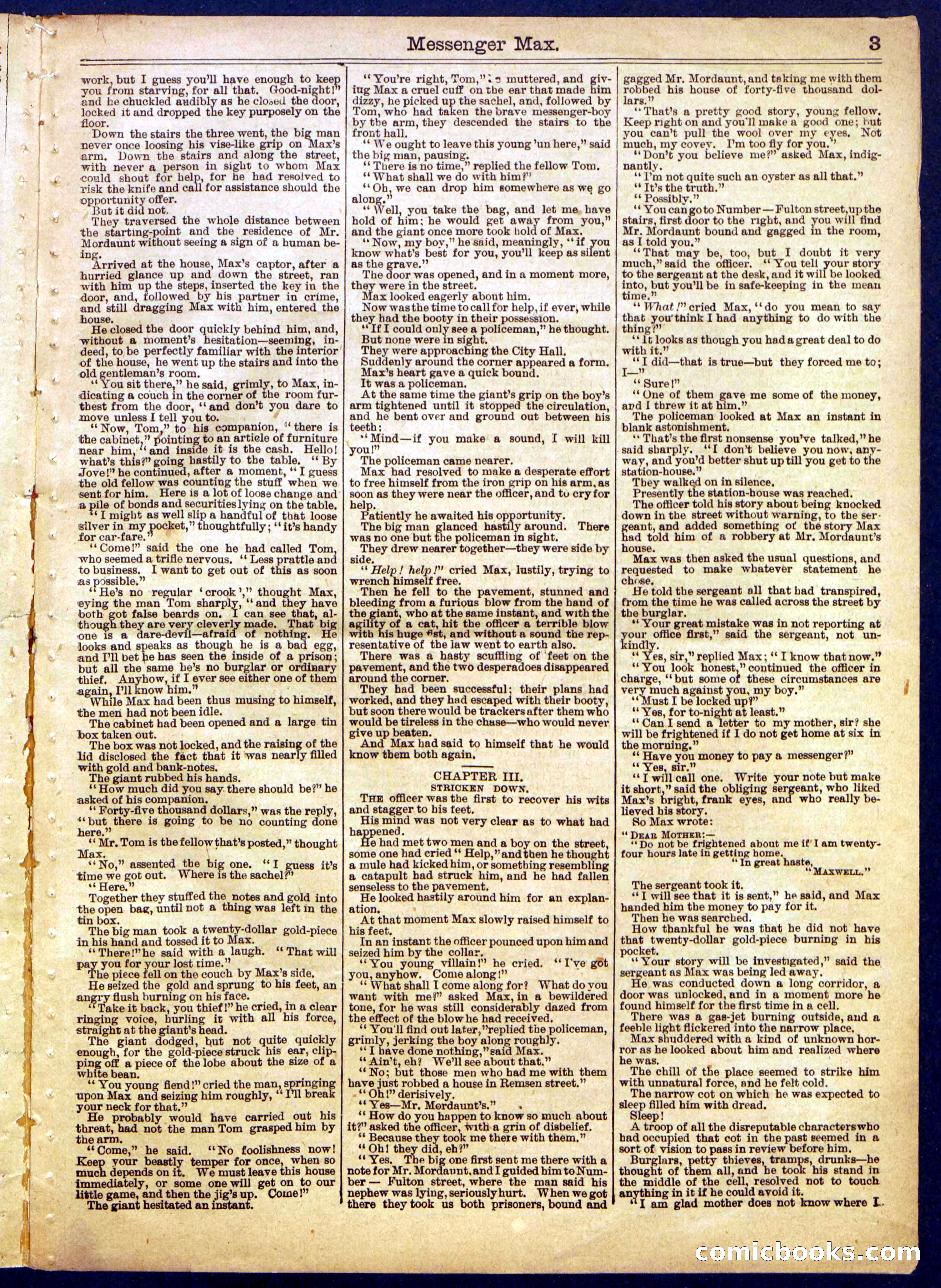 Beadle's Half Dime Library, No. 841 — page 3 of 16