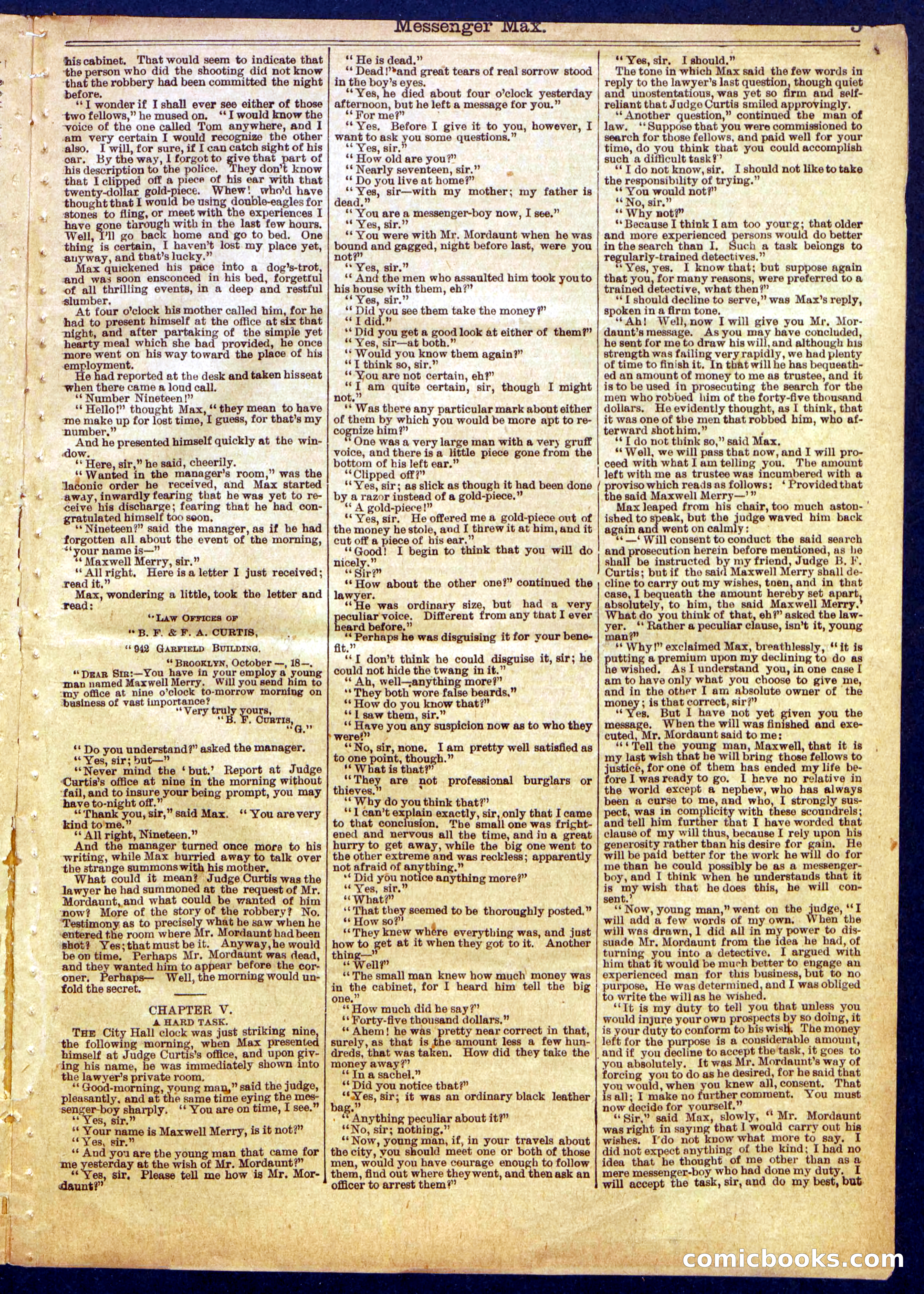 Beadle's Half Dime Library, No. 841 — page 5 of 16