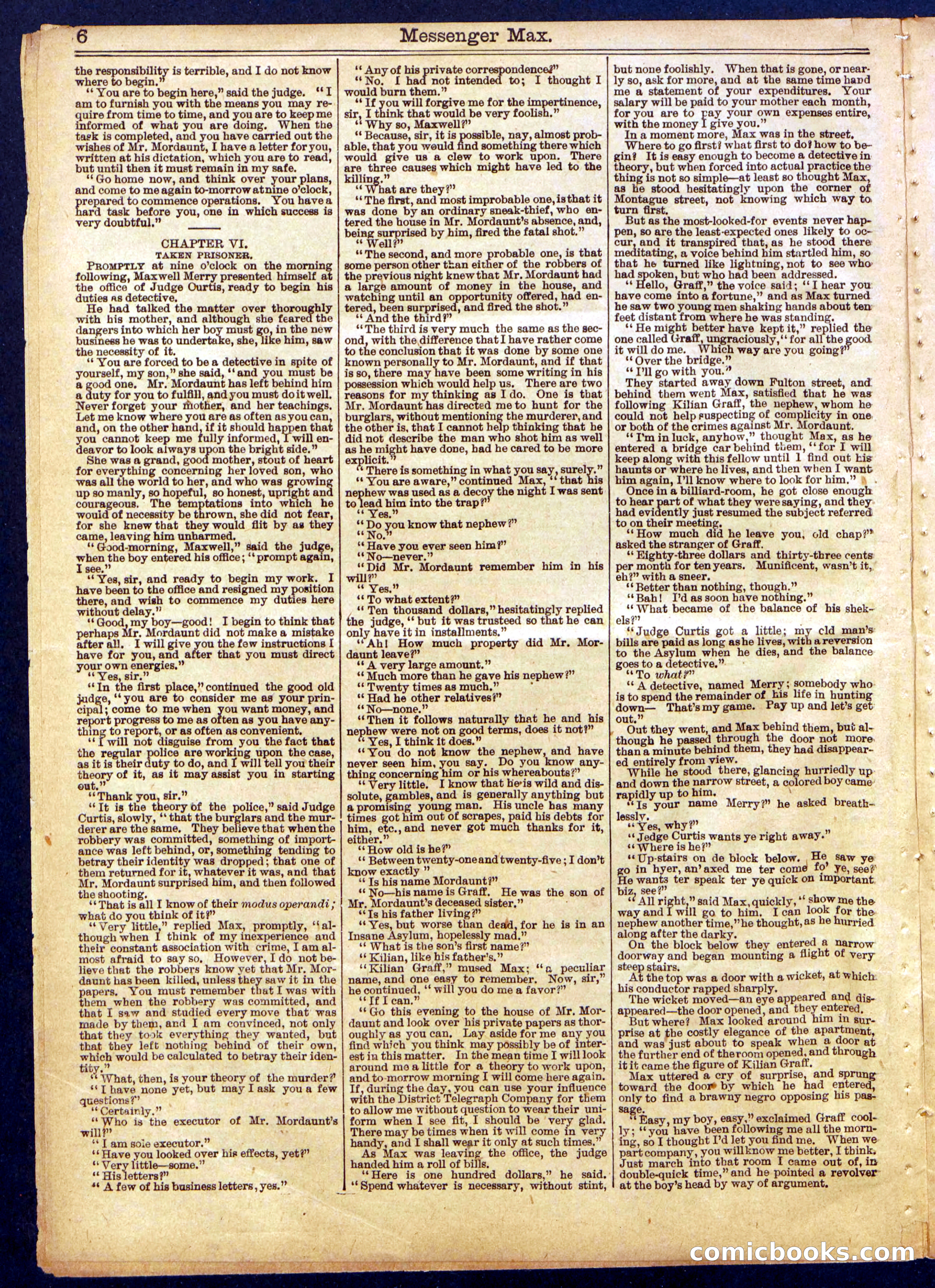 Beadle's Half Dime Library, No. 841 — page 6 of 16