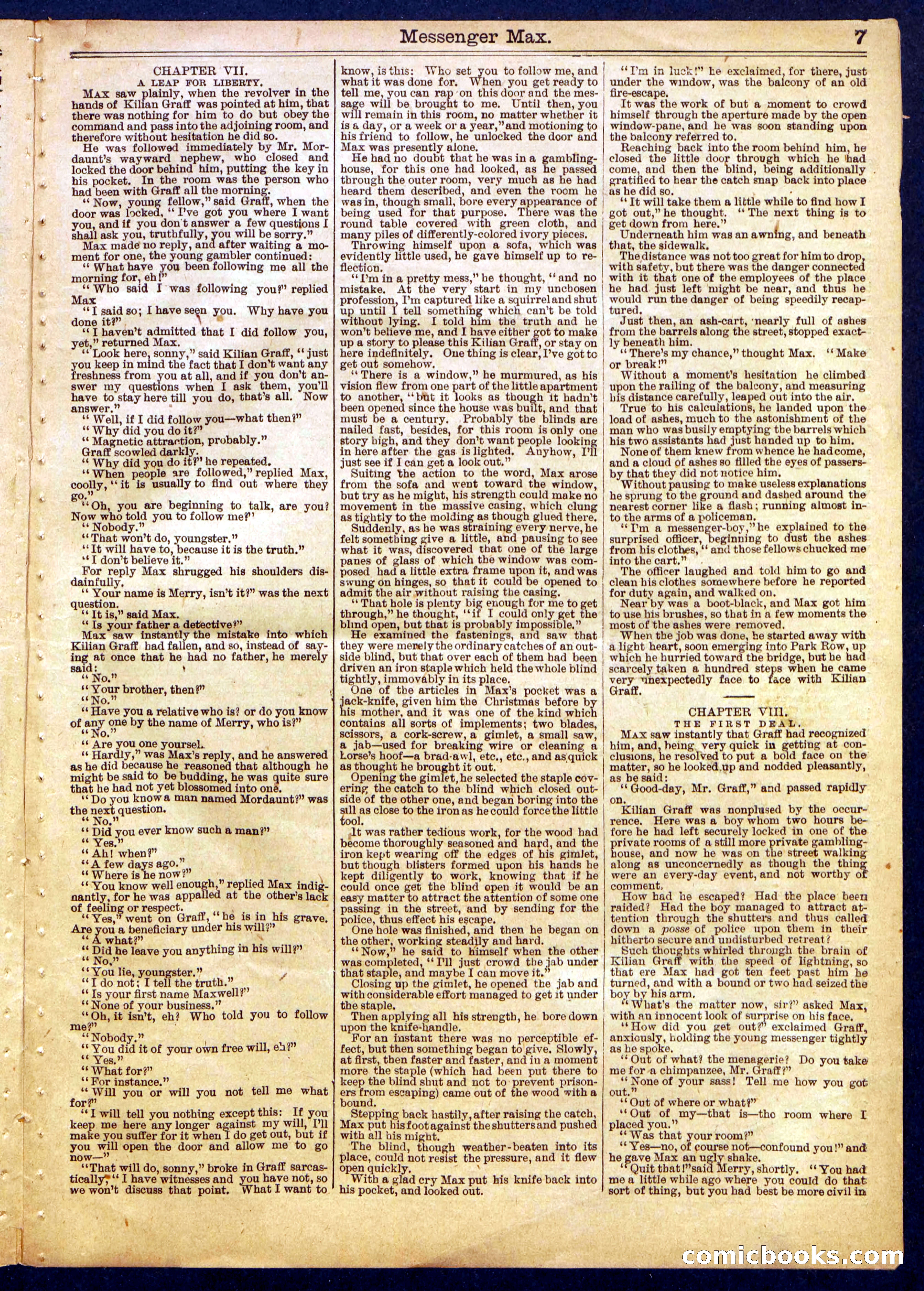 Beadle's Half Dime Library, No. 841 — page 7 of 16